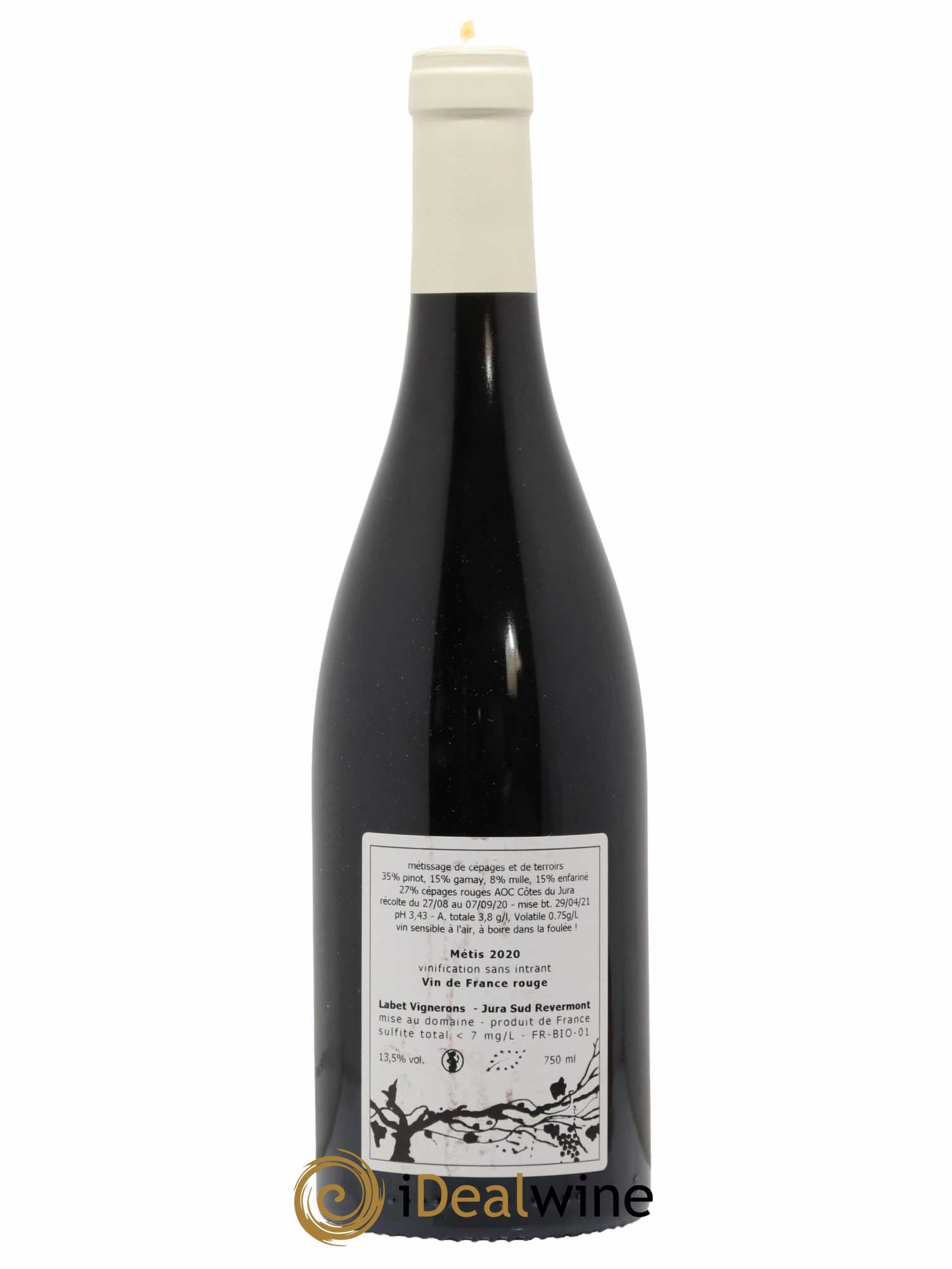 Vin de France Métis Romain - Julien - Charline Labet 2020 - Lot de 1 bouteille - 1