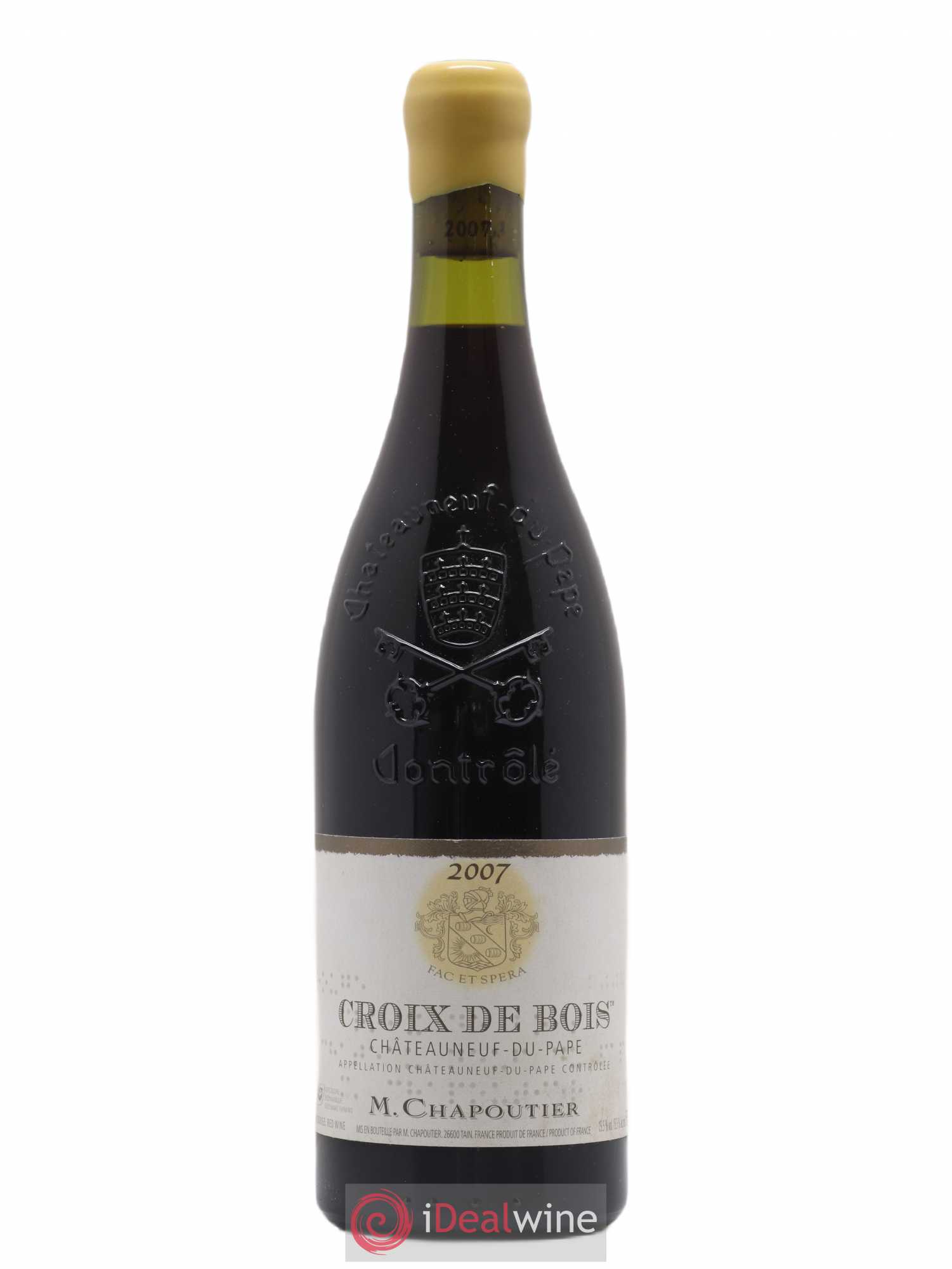 Châteauneuf-du-Pape Croix de Bois Chapoutier 2007 - Lot de 1 bouteille - 0