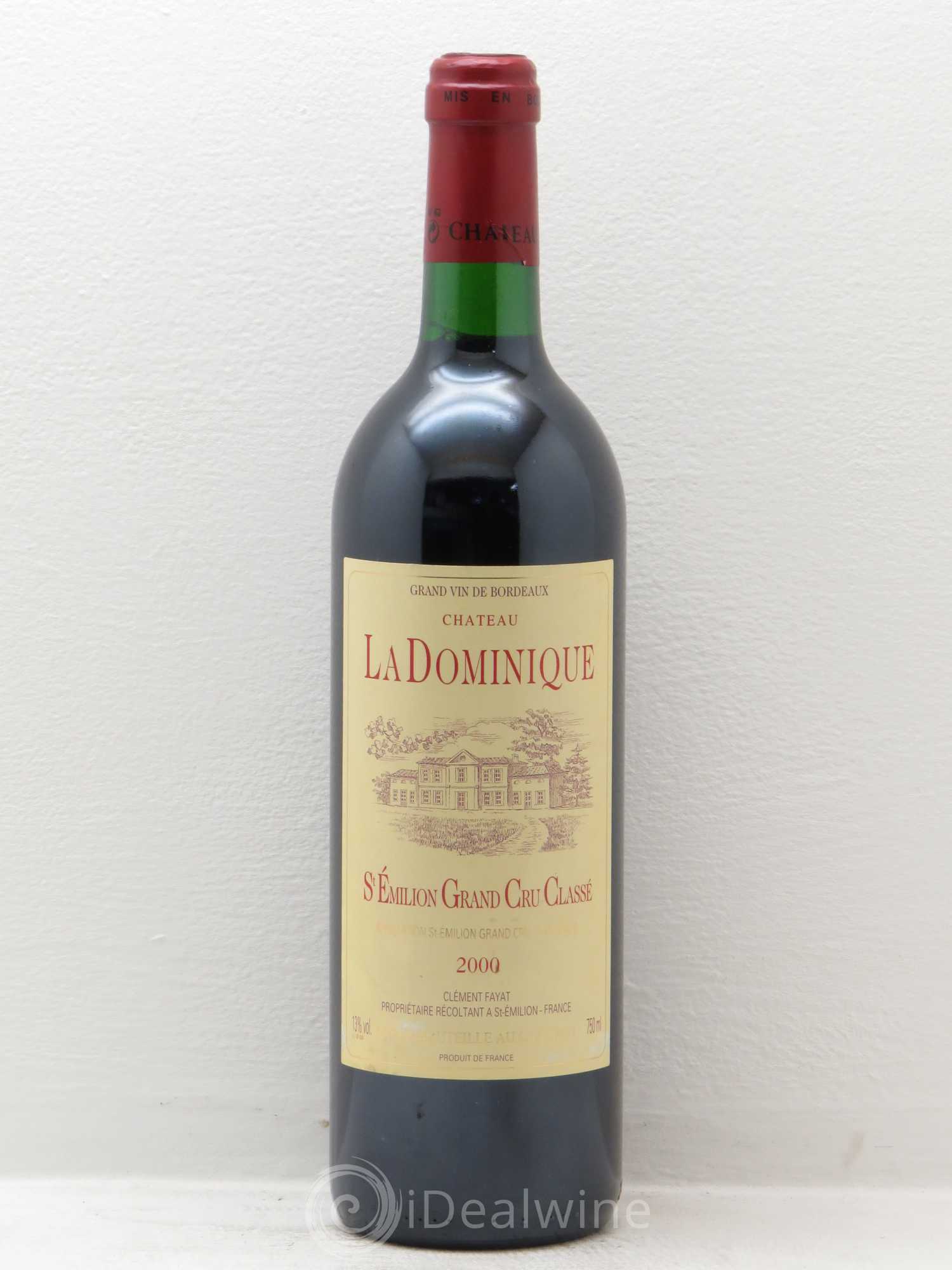 Château la Dominique Grand Cru Classé 2000 - Lot de 1 bouteille - 0
