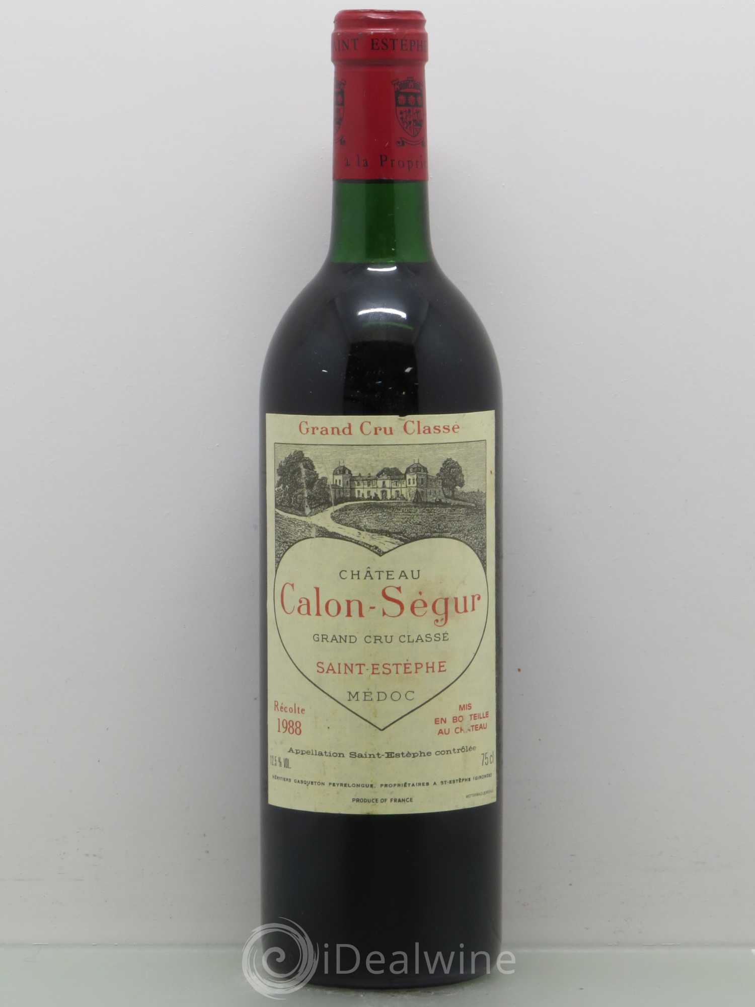 Château Calon Ségur 3ème Grand Cru Classé 1988 - Lot de 1 bouteille - 0