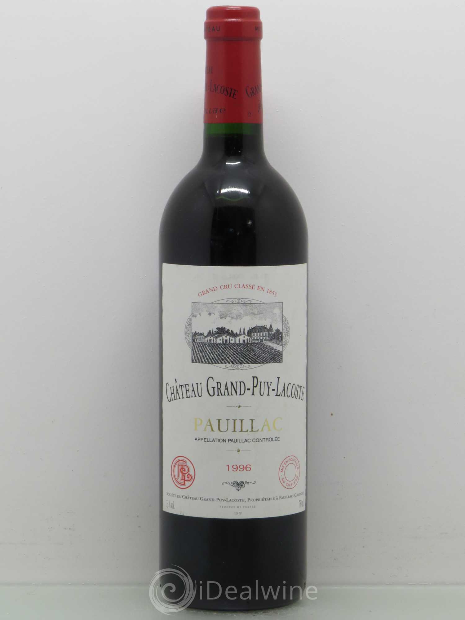 Château Grand Puy Lacoste 5ème Grand Cru Classé 1996 - Lot de 1 bouteille - 0