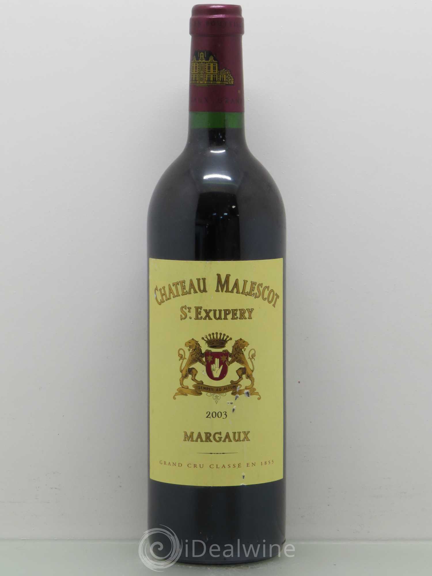 Château Malescot Saint-Exupéry 3ème Grand Cru Classé 2003 - Lot de 1 bouteille - 0
