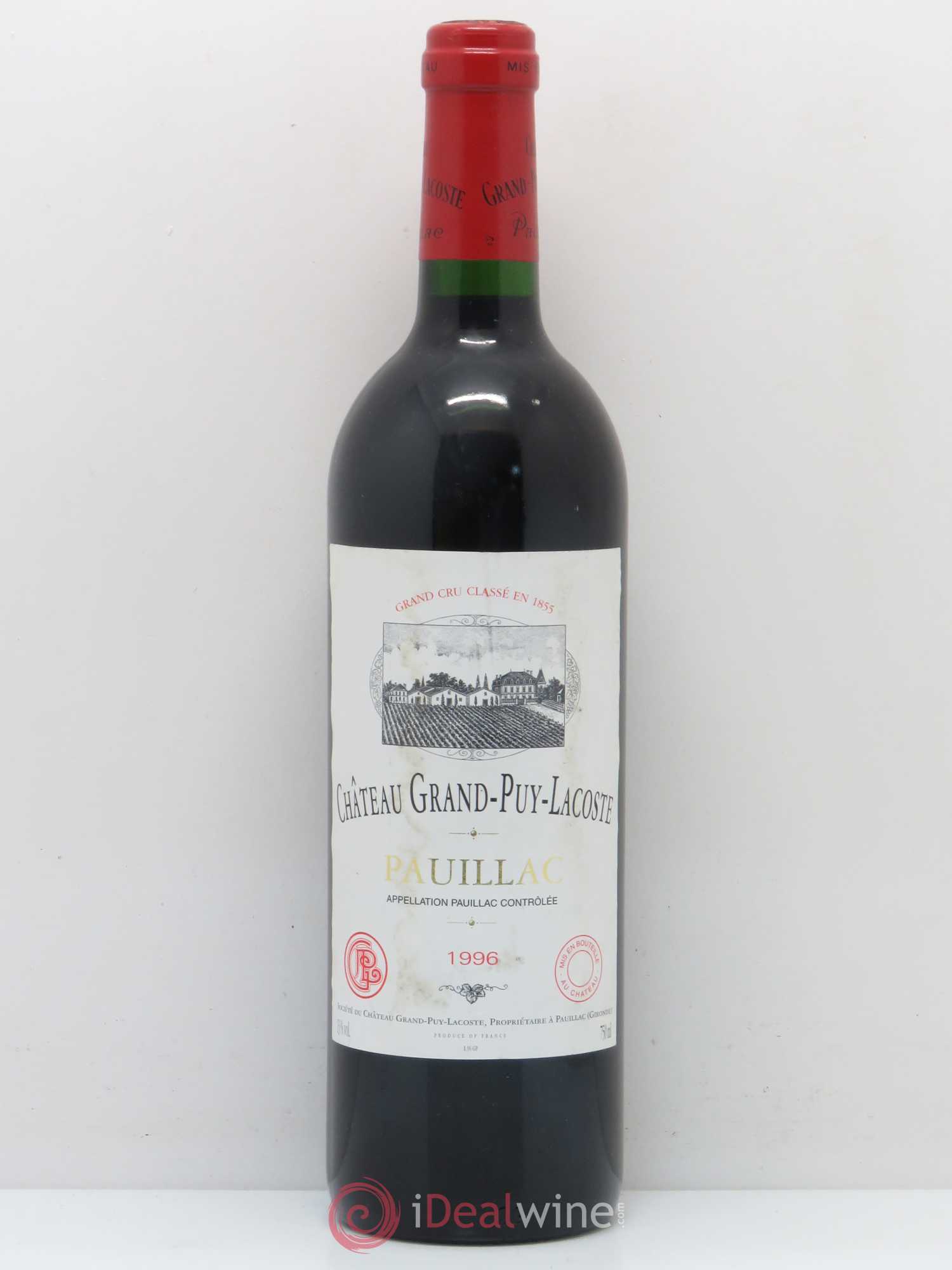 Château Grand Puy Lacoste 5ème Grand Cru Classé 1996 - Lot de 1 bouteille - 0