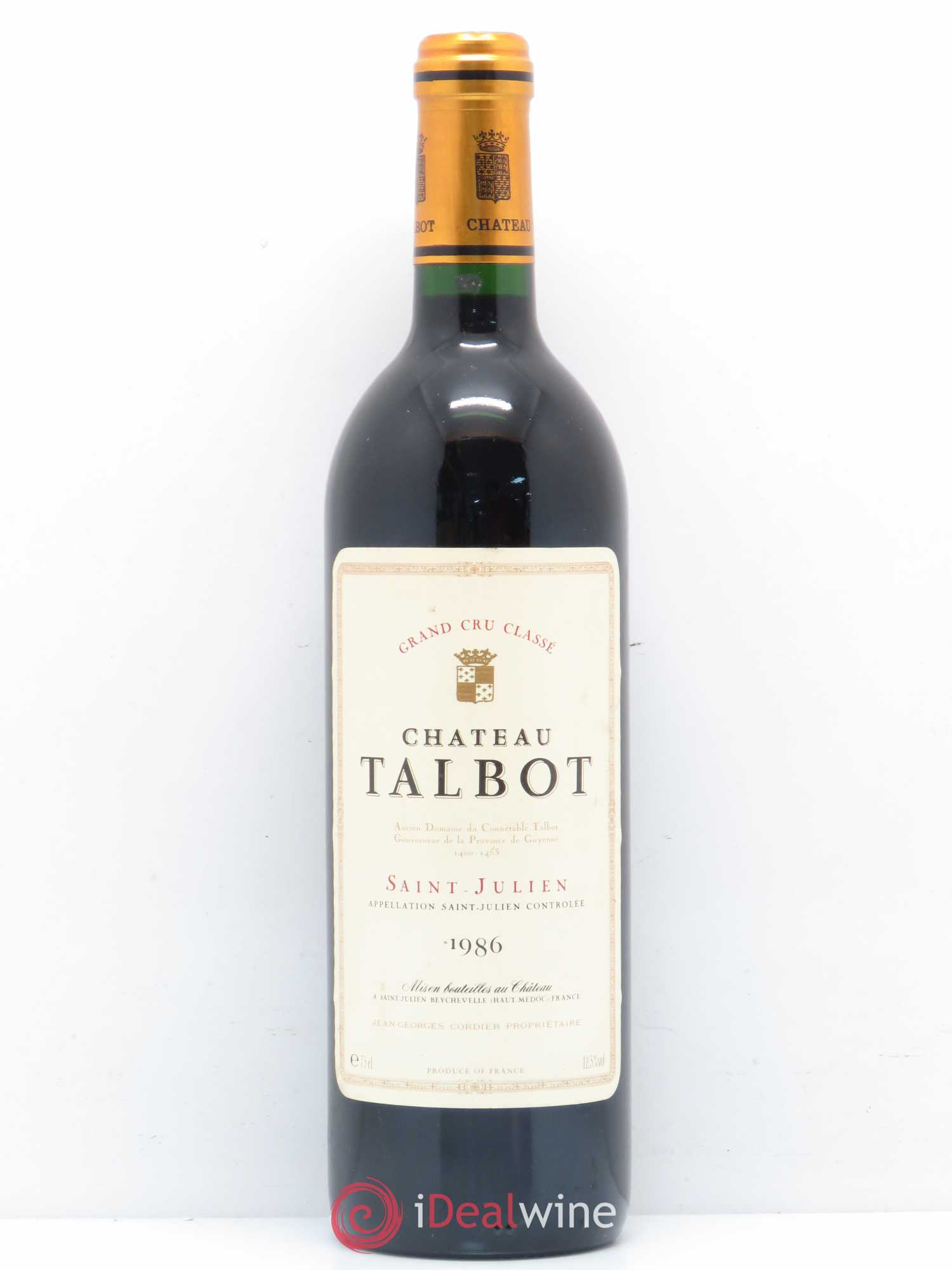 Château Talbot 4ème Grand Cru Classé 1986 - Lot de 1 bouteille - 0