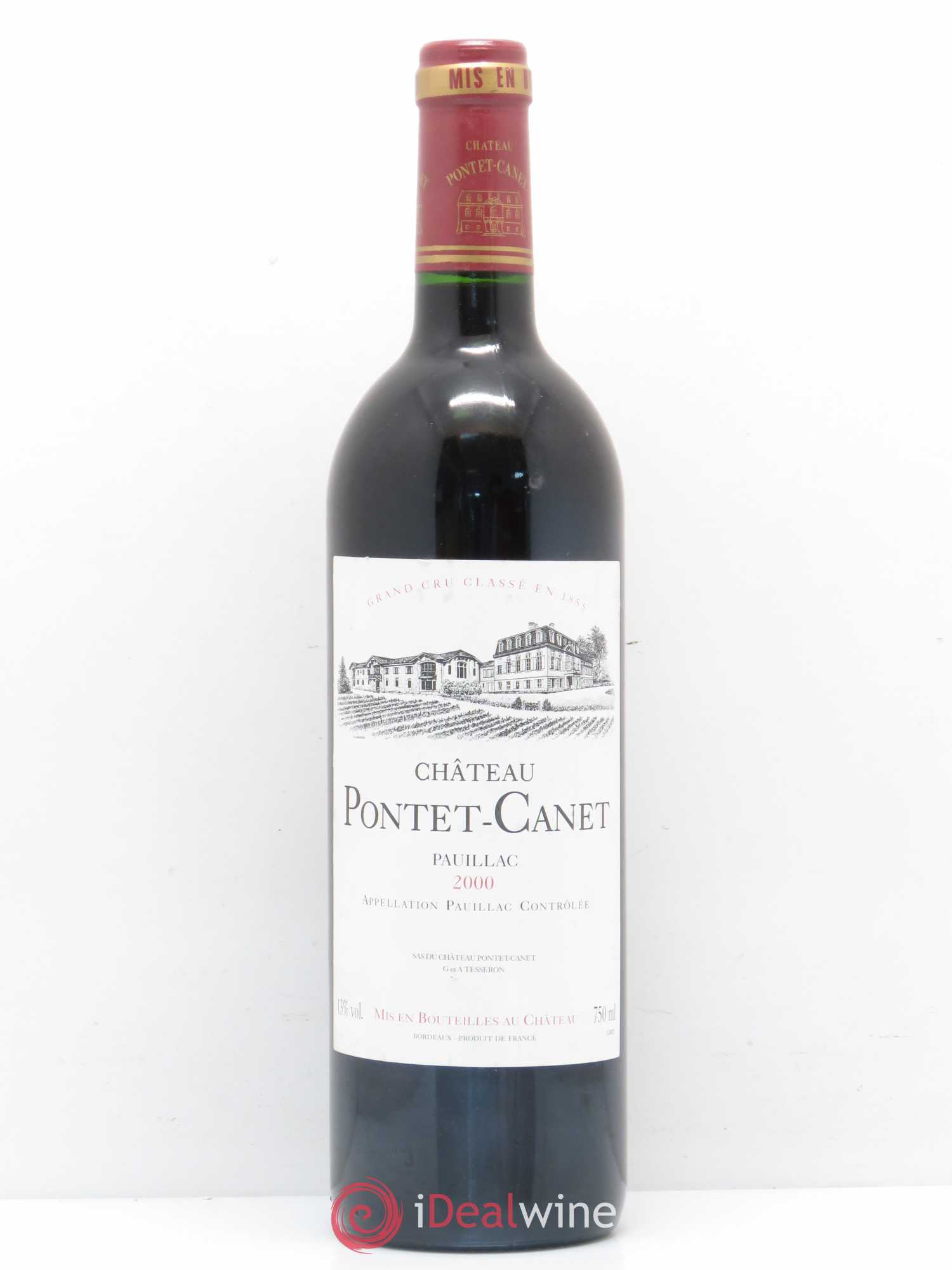 Château Pontet Canet 5ème Grand Cru Classé 2000 - Lot de 1 bouteille - 0