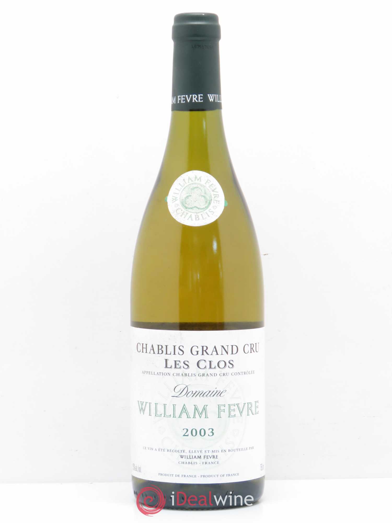 Chablis Grand Cru Les Clos William Fèvre 2003 - Lot de 1 bouteille - 0