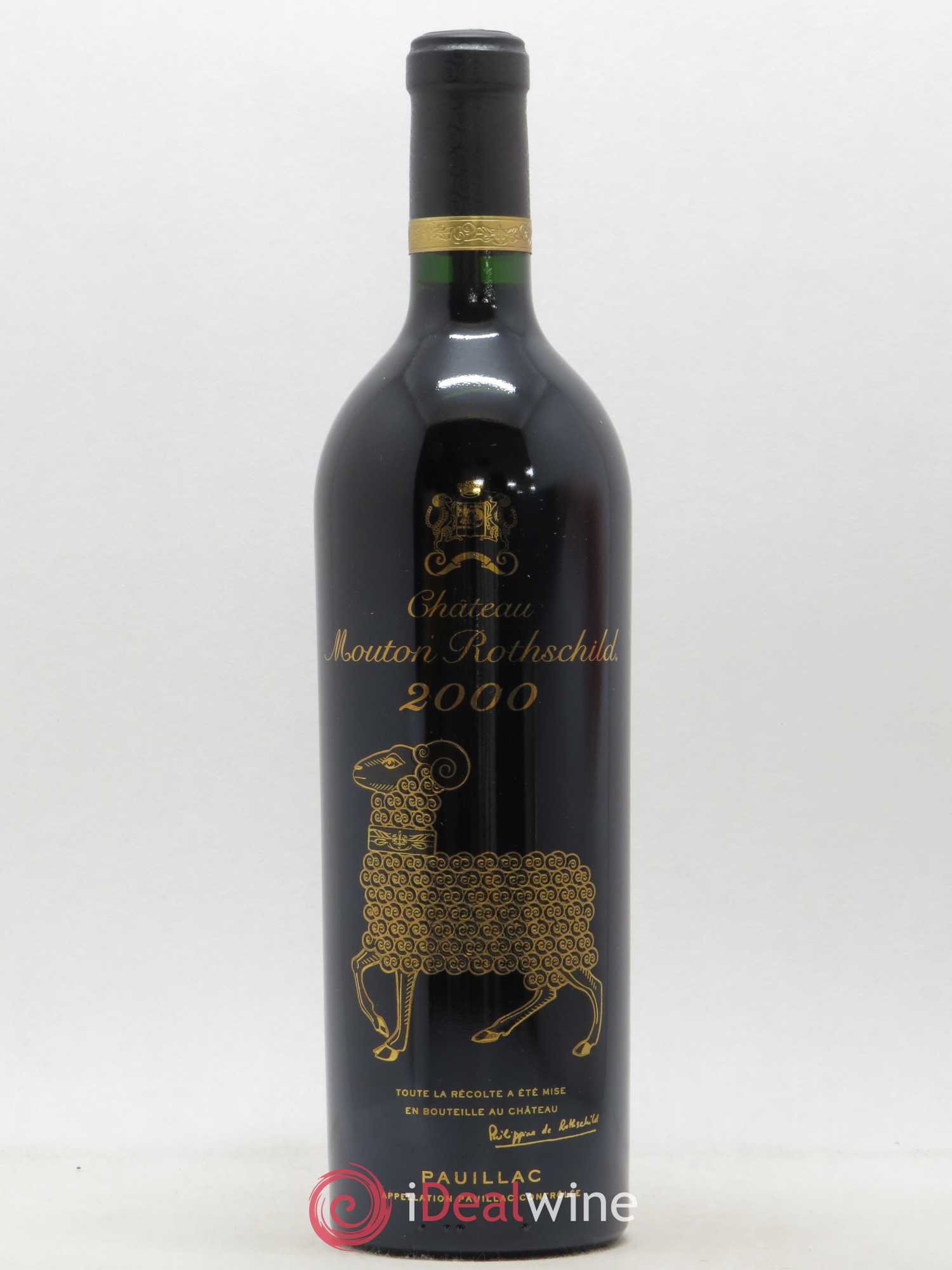 Château Mouton Rothschild 1er Grand Cru Classé 2000 - Lot de 1 bouteille - 0