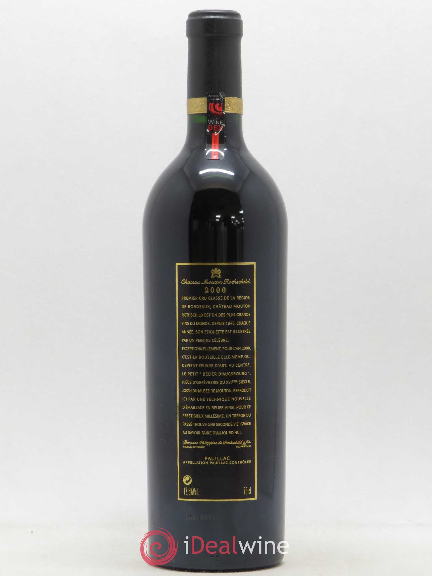 Château Mouton Rothschild 1er Grand Cru Classé 2000 - Lot de 1 bouteille - 1