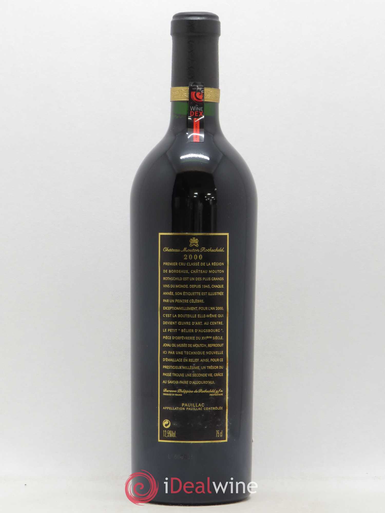 Château Mouton Rothschild 1er Grand Cru Classé 2000 - Lot de 1 bouteille - 1