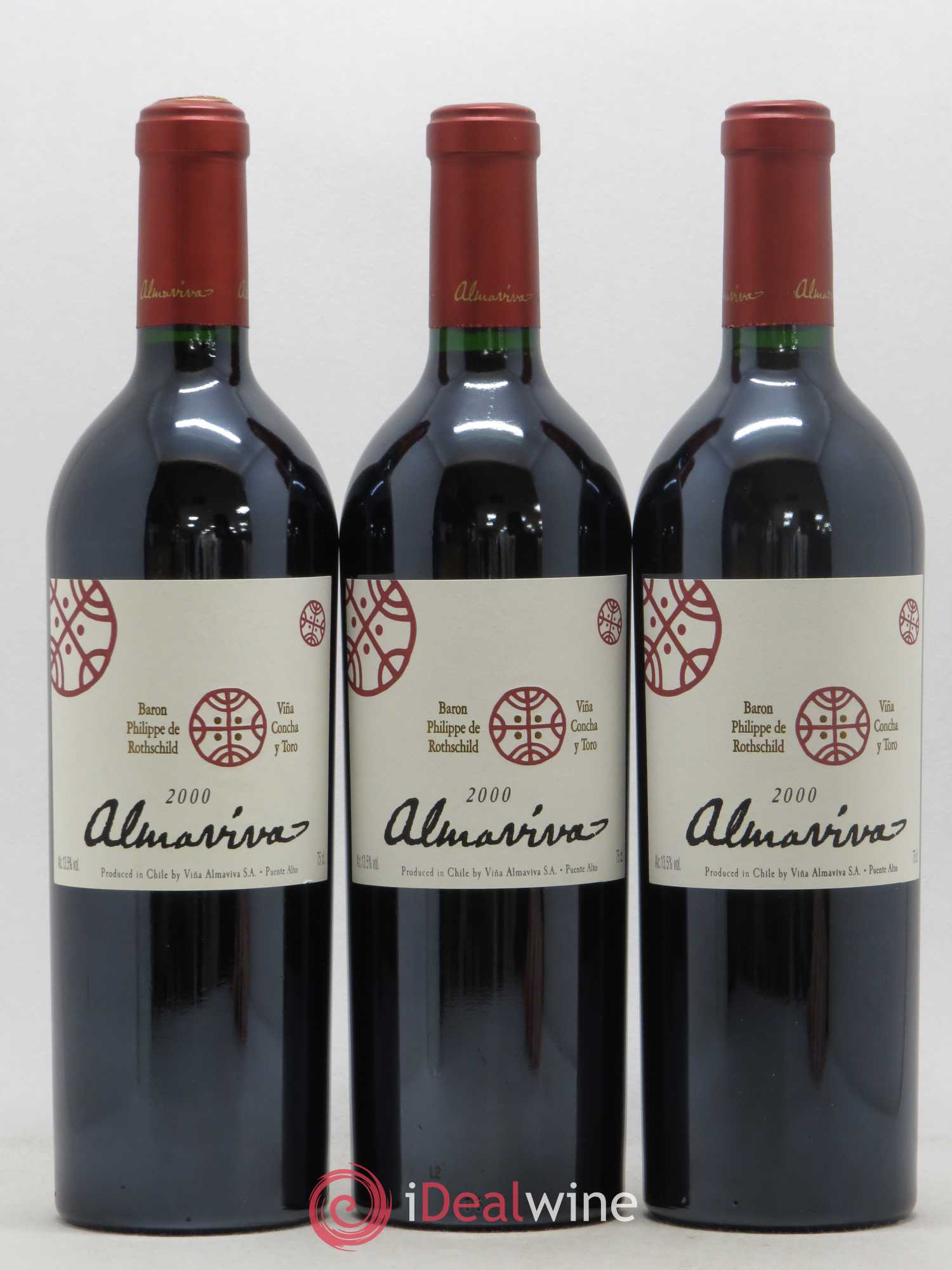 Chili Almaviva Baron P. de Rothschild Concha y Toro 2000 - Lot de 6 bouteilles - 1