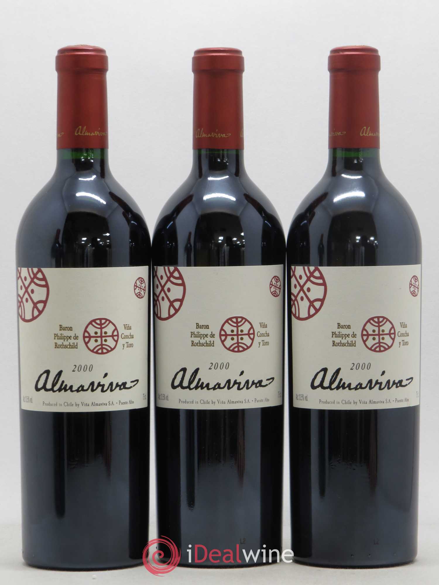 Chili Almaviva Baron P. de Rothschild Concha y Toro 2000 - Lot de 6 bouteilles - 2