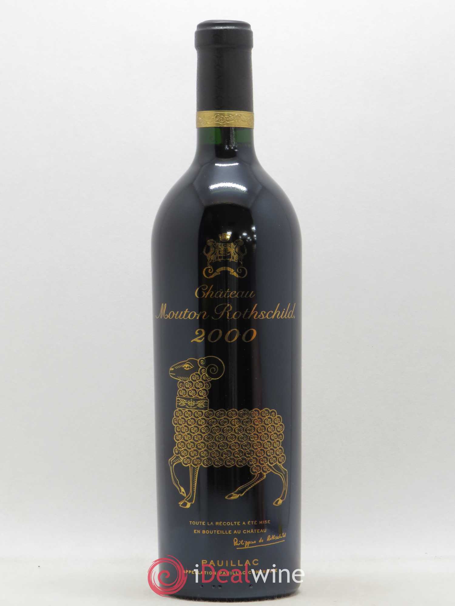 Château Mouton Rothschild 1er Grand Cru Classé 2000 - Lot de 1 bouteille - 0