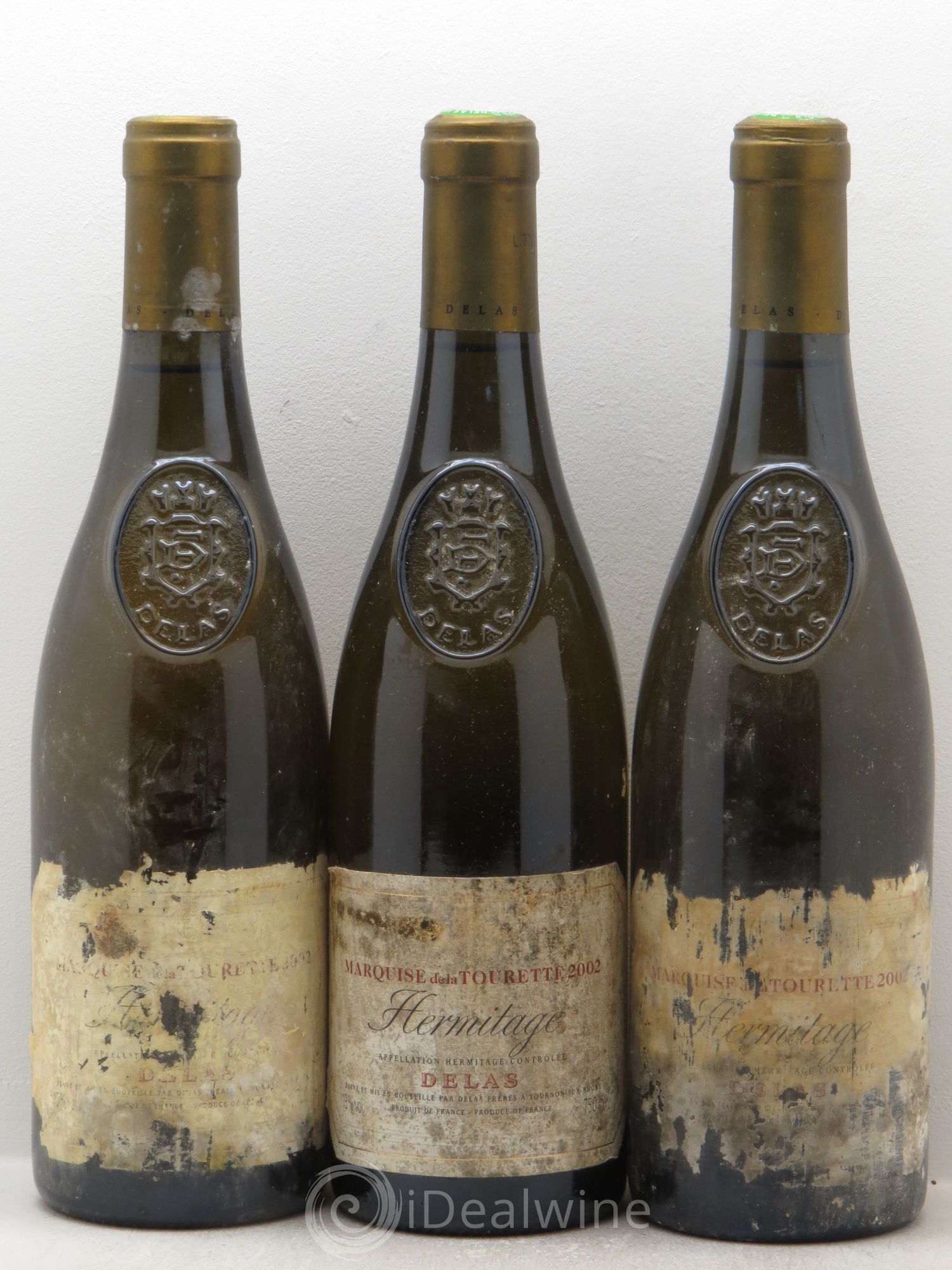 Hermitage Marquise de la Tourette Delas Frères 2002 - Lot de 3 bouteilles - 0