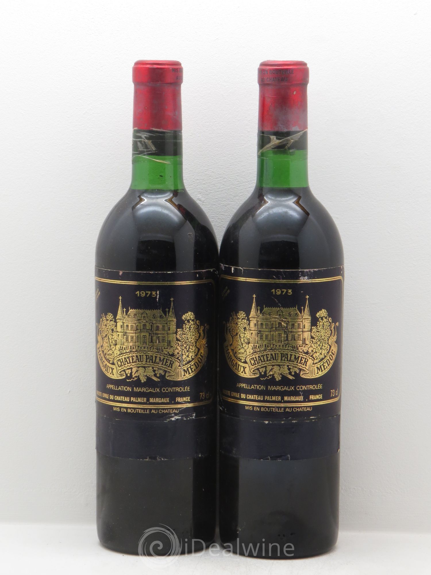 Château Palmer 3ème Grand Cru Classé 1973 - Lot de 2 bouteilles - 0