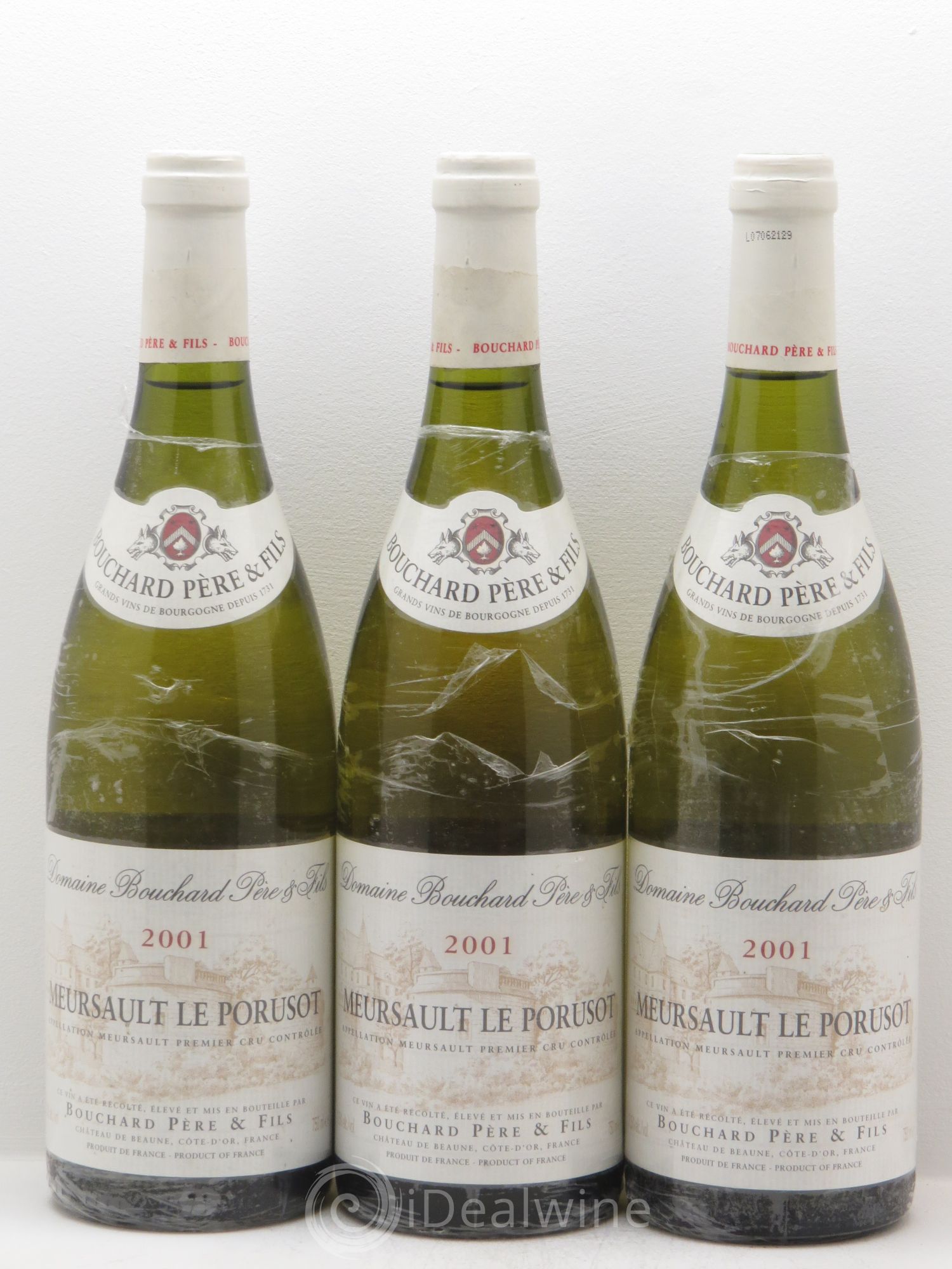 Meursault Porusot Bouchard 2001 - Posten von 3 Flaschen - 0