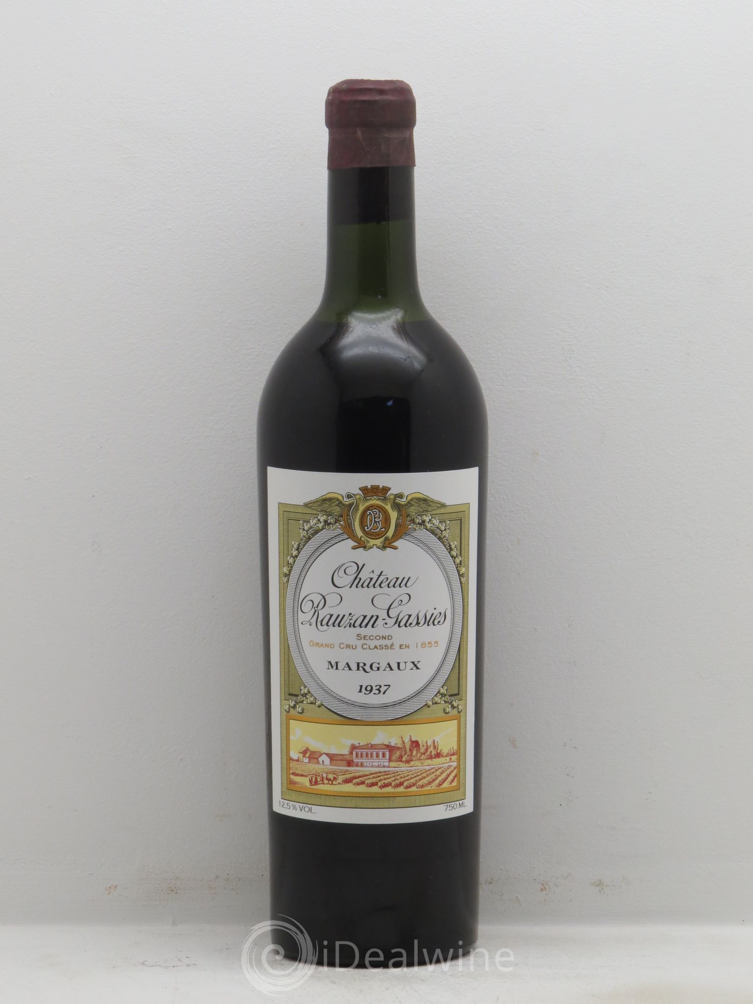 Château Rauzan-Gassies 2ème Grand Cru Classé 1937 - Lot de 1 bouteille - 0