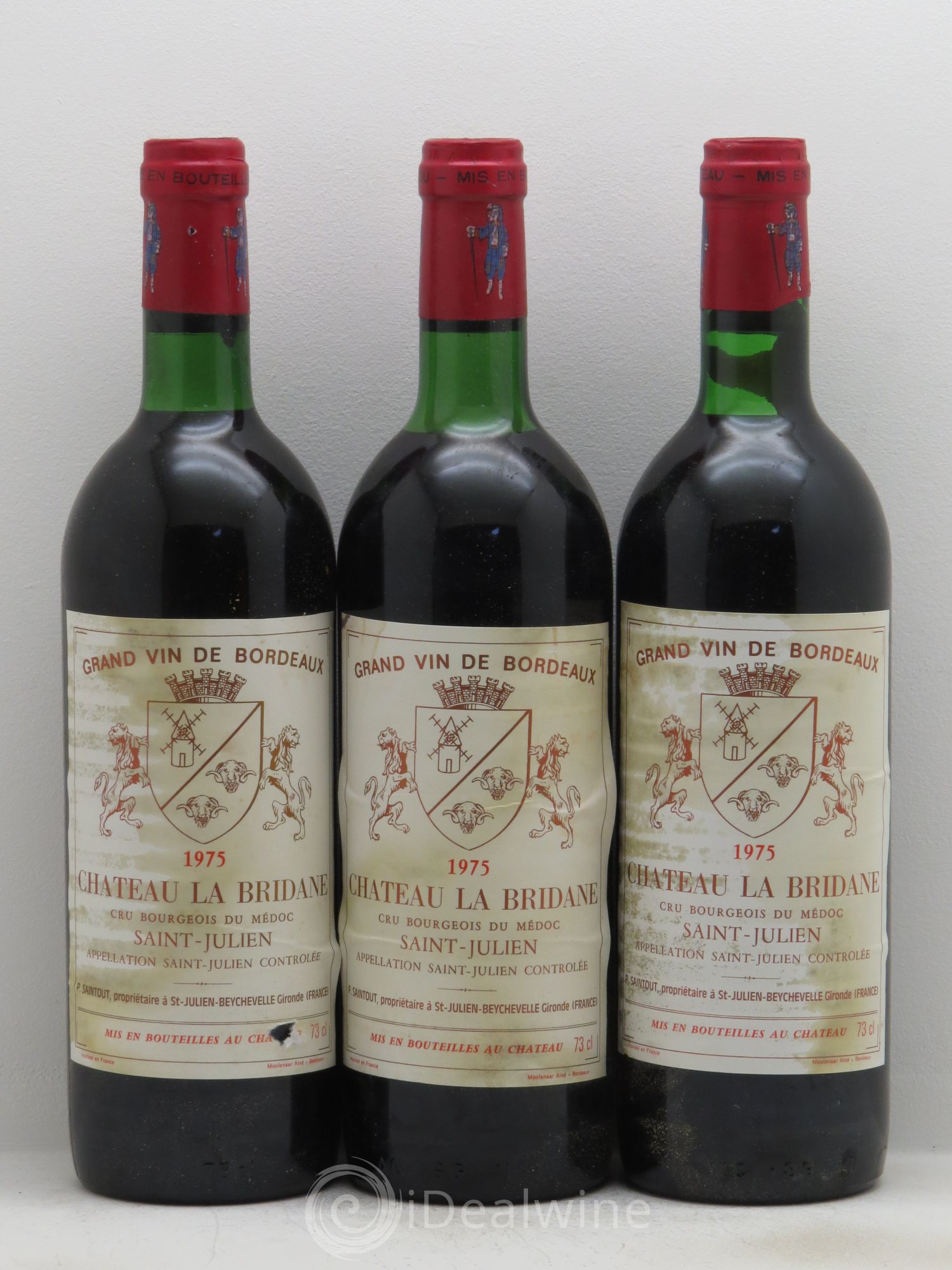 Château la Bridane Cru Bourgeois (sans prix de réserve) 1975 - Lot de 3 bouteilles - 0