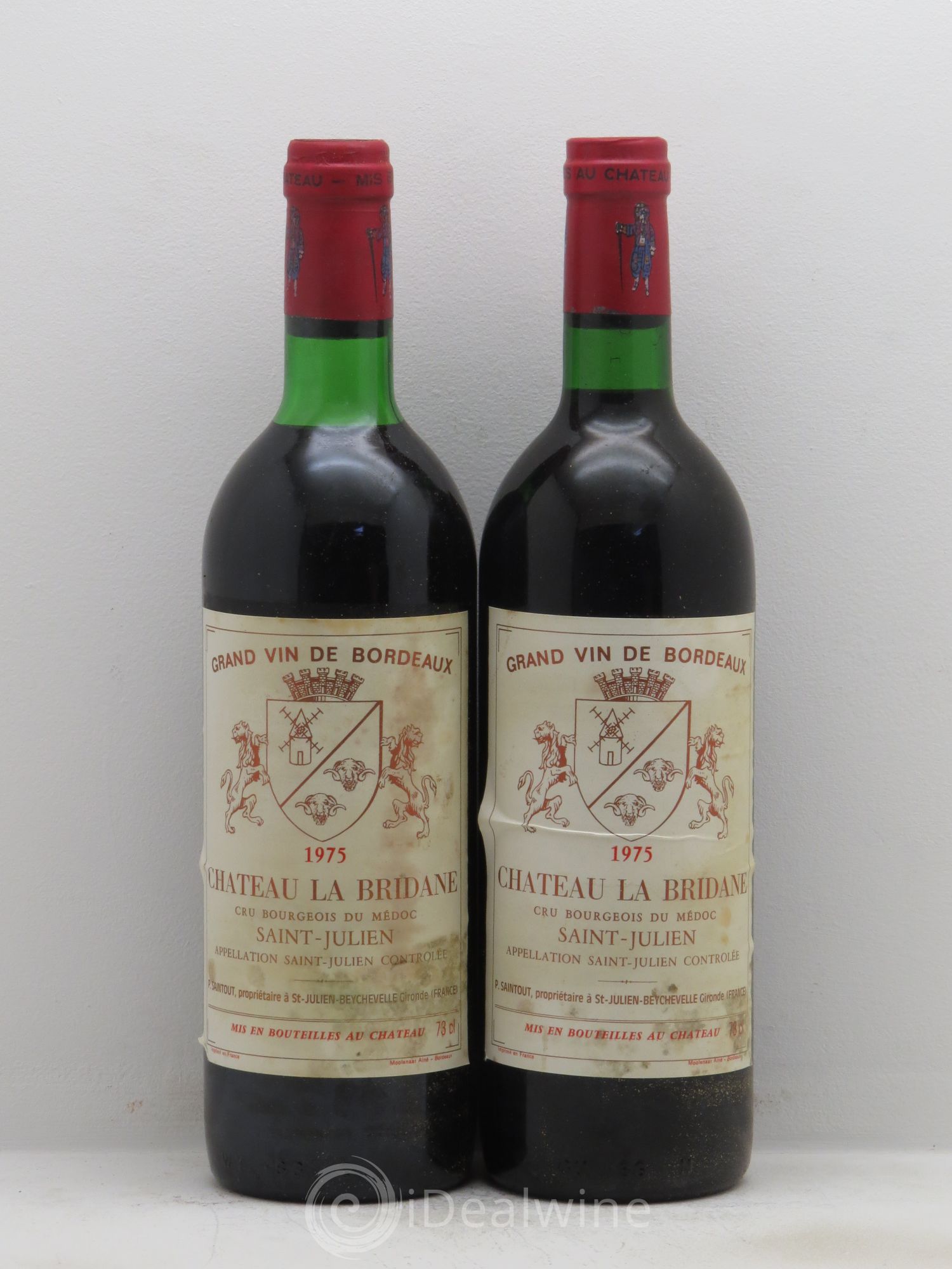 Château la Bridane Cru Bourgeois (sans prix de réserve) 1975 - Lot de 2 bouteilles - 0