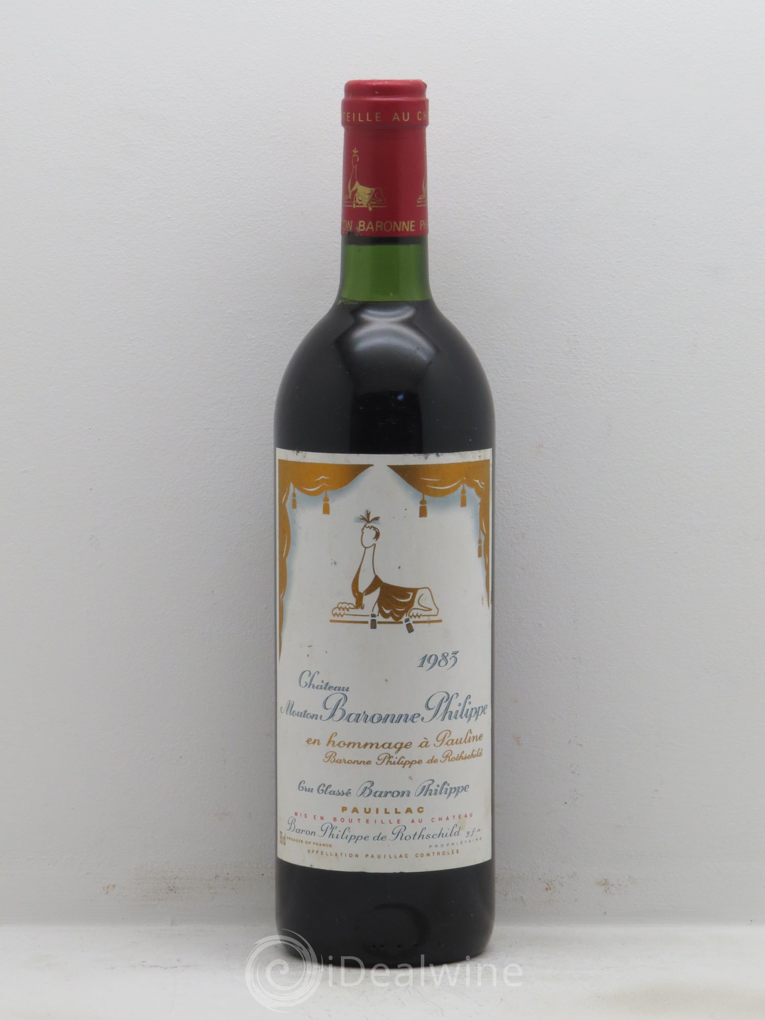 Château d' Armailhac - Mouton Baron(ne) Philippe 5ème Grand Cru Classé 1983 - Lot de 1 bouteille - 0