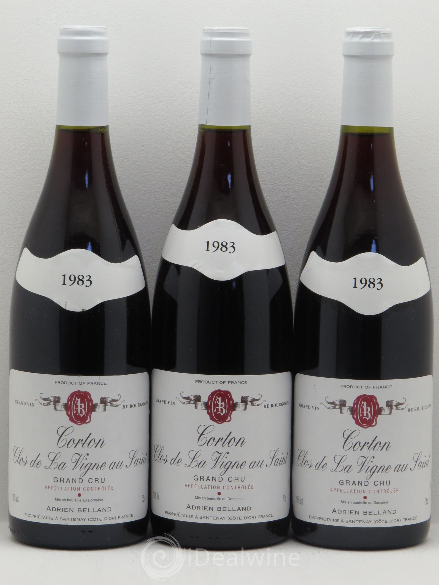 Corton Grand Cru Adrien Belland 1983 - Lot de 3 bouteilles - 0