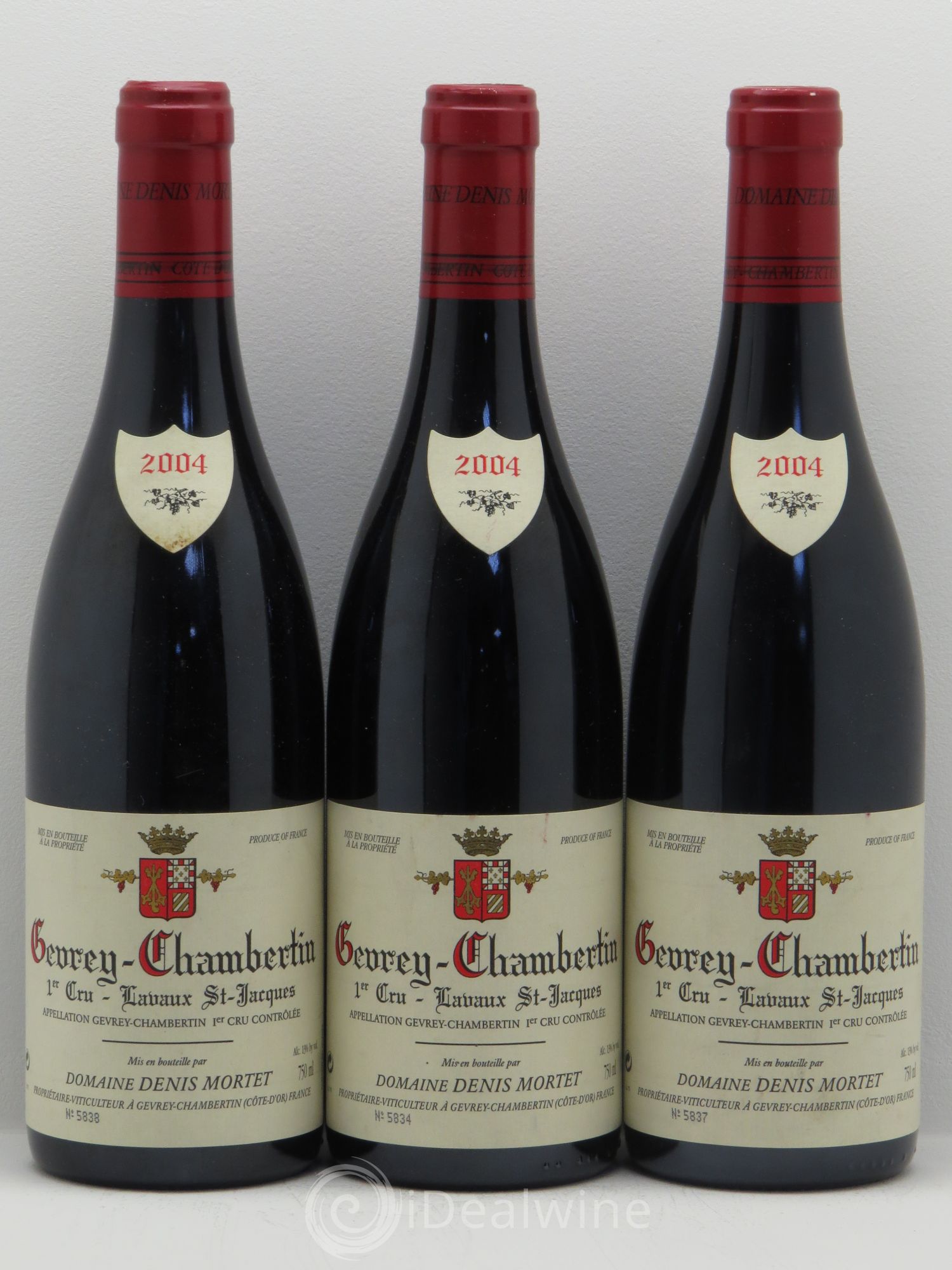 Gevrey-Chambertin 1er Cru Lavaux Saint Jacques Denis Mortet (Domaine) 2004 - Lot de 3 bouteilles - 0