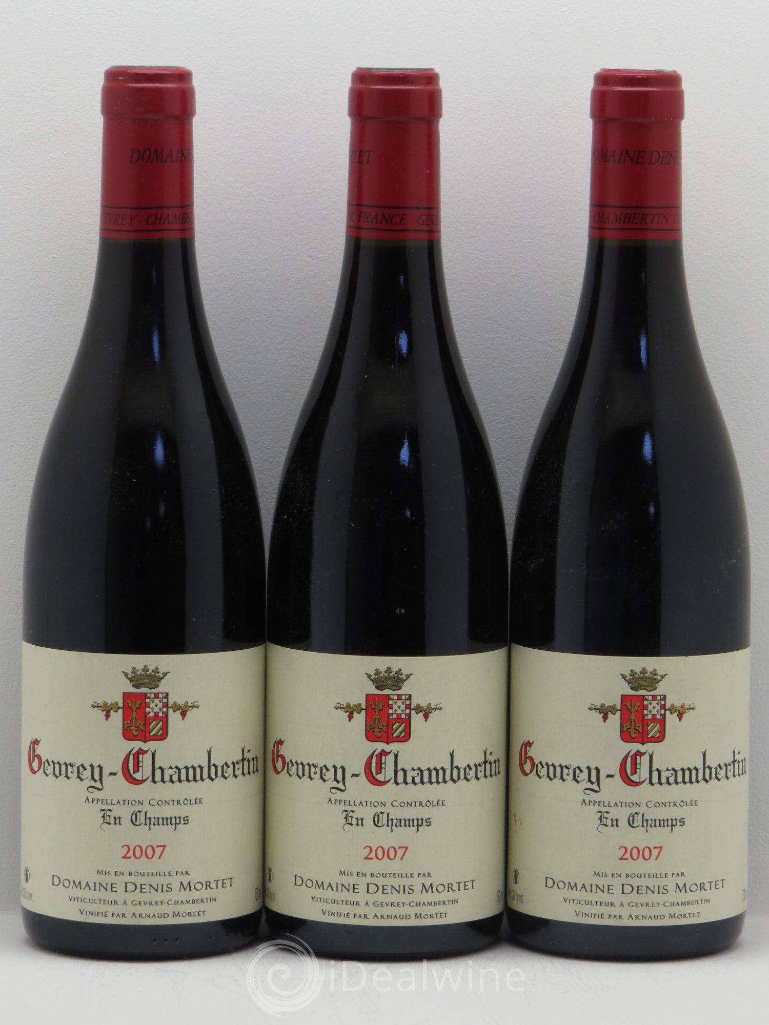 Gevrey-Chambertin En Champs Vieille Vigne Denis Mortet (Domaine) 2007 - Lot de 3 bouteilles - 0