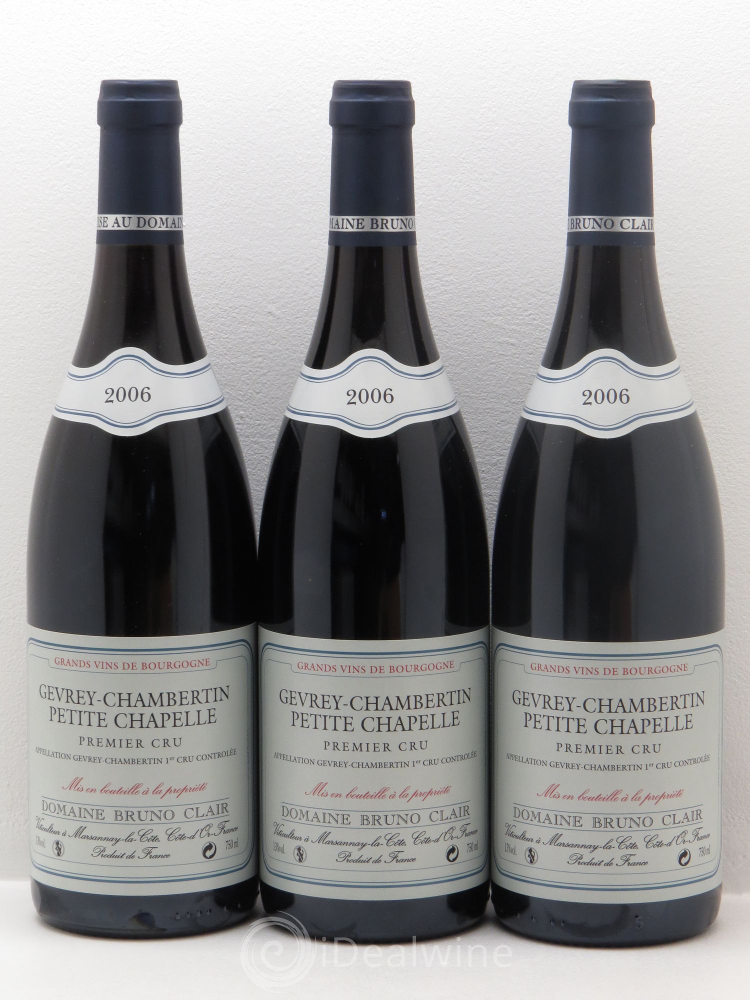 Gevrey-Chambertin 1er Cru Petite Chapelle Bruno Clair (Domaine) 2006 - Lot de 3 bouteilles - 0