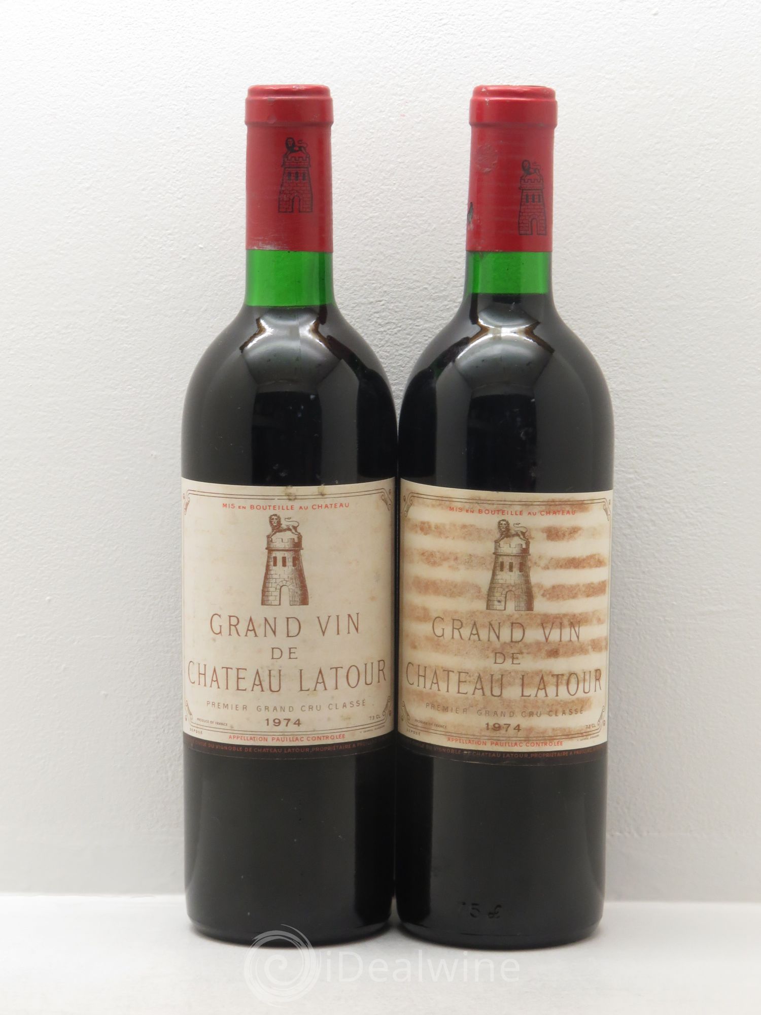 Château Latour 1er Grand Cru Classé 1974 - Lot de 2 bouteilles - 0