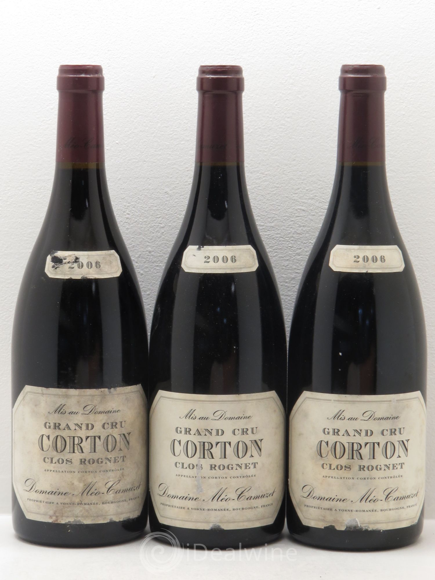 Corton Grand Cru Clos Rognet Méo-Camuzet (Domaine) 2006 - Lot de 3 bouteilles - 0