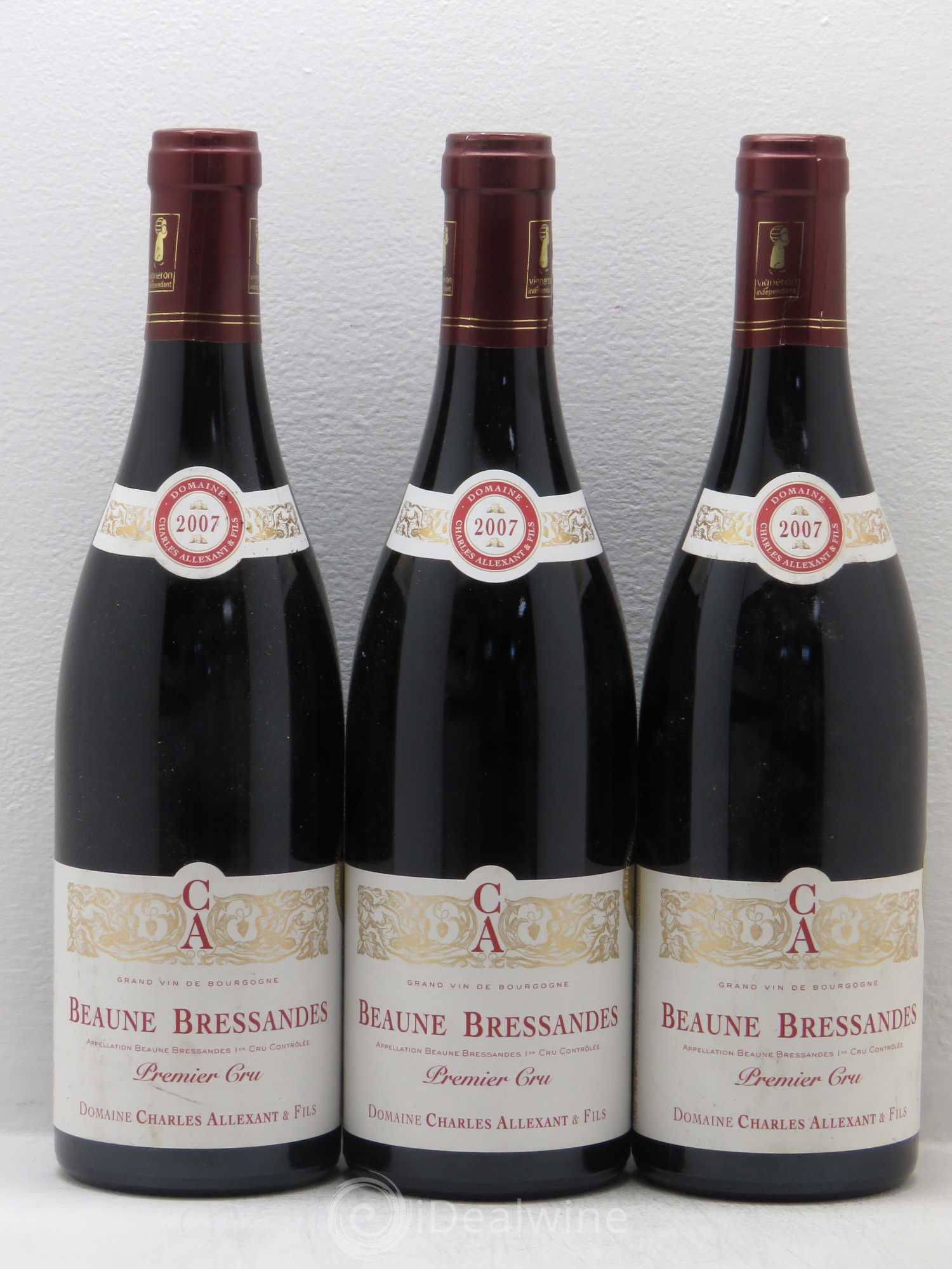 Beaune 1er Cru Bressandes Domaine Charles Allexant 2007 - Posten von 3 Flaschen - 0