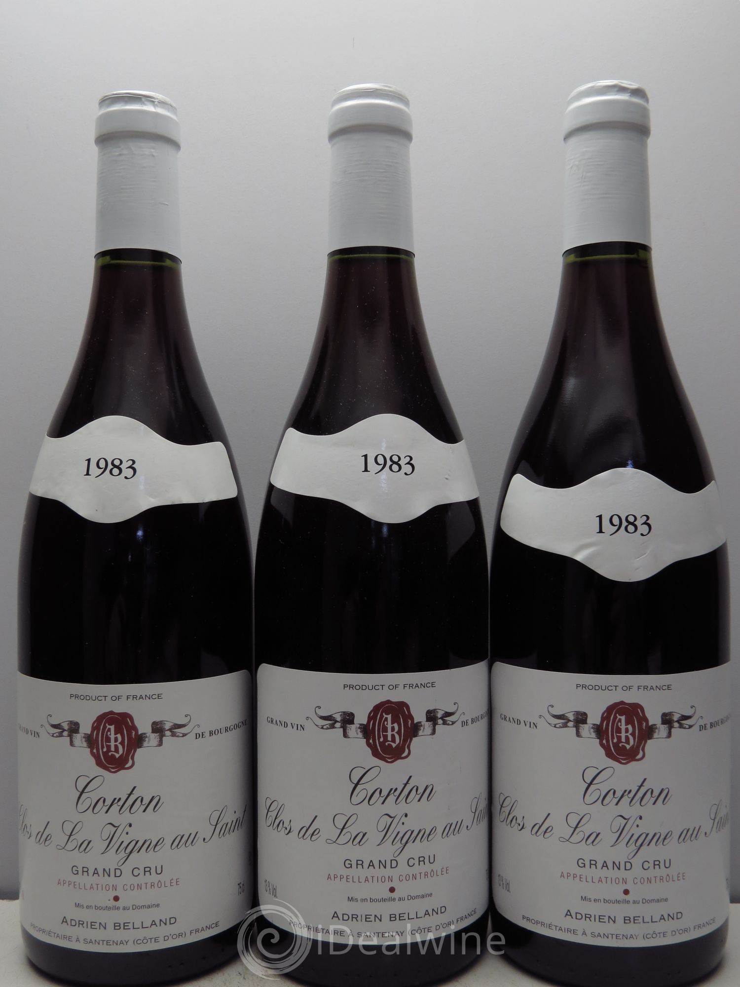 Corton Grand Cru Clos de la Vigne au Saint Belland 1983 - Posten von 3 Flaschen - 0