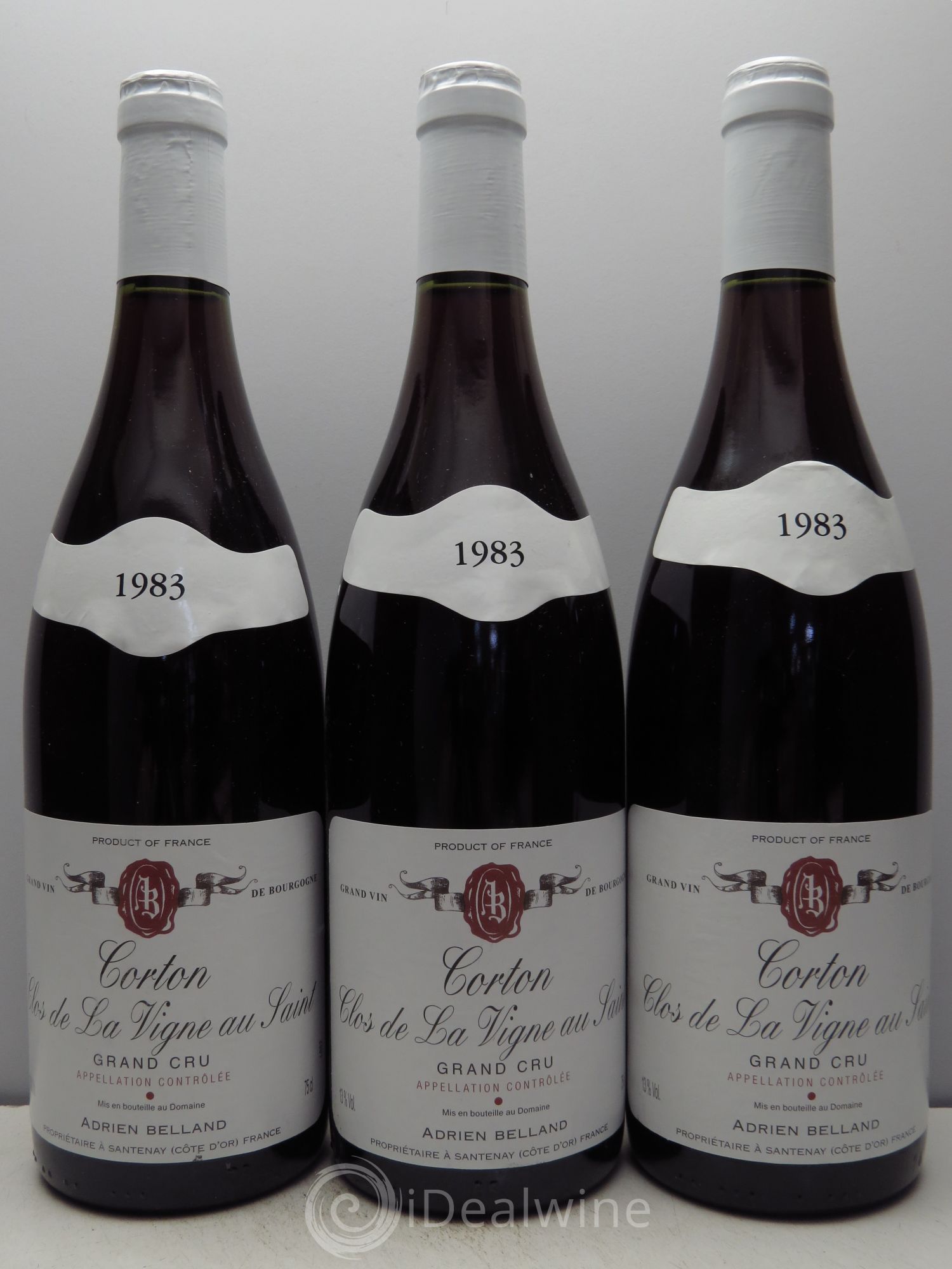 Corton Grand Cru Clos de la Vigne au Saint Belland 1983 - Posten von 3 Flaschen - 0