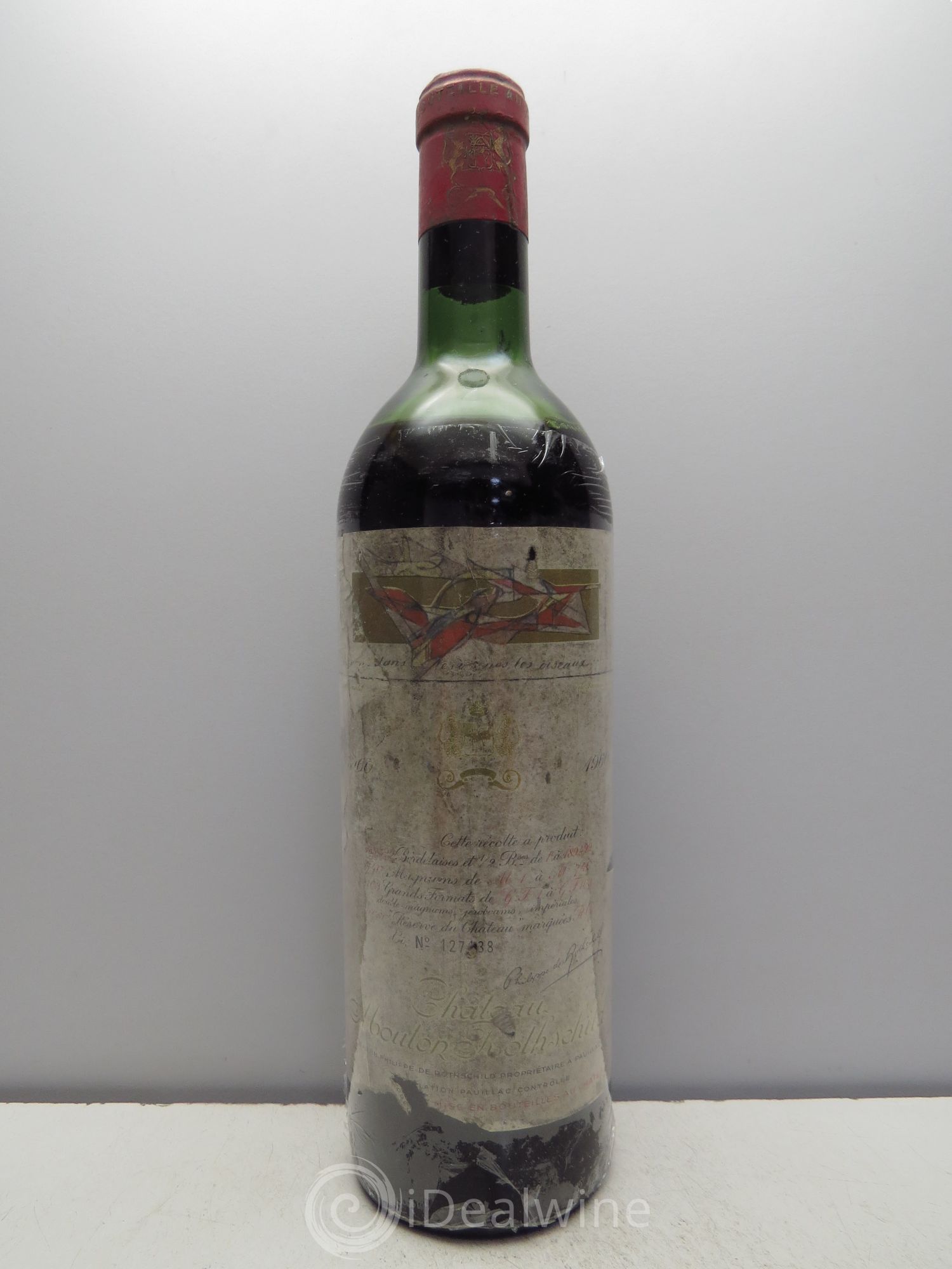Château Mouton Rothschild 1er Grand Cru Classé 1960 - Lot de 1 bouteille - 0