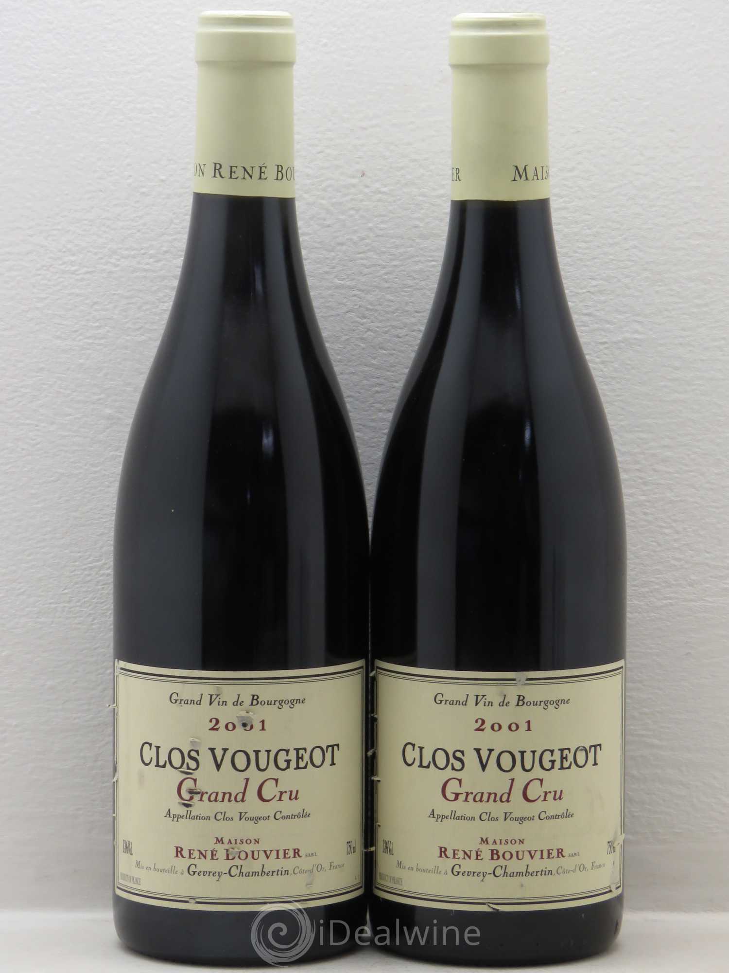 Clos de Vougeot Grand Cru René Bouvier 2001 - Lot de 2 bouteilles - 0