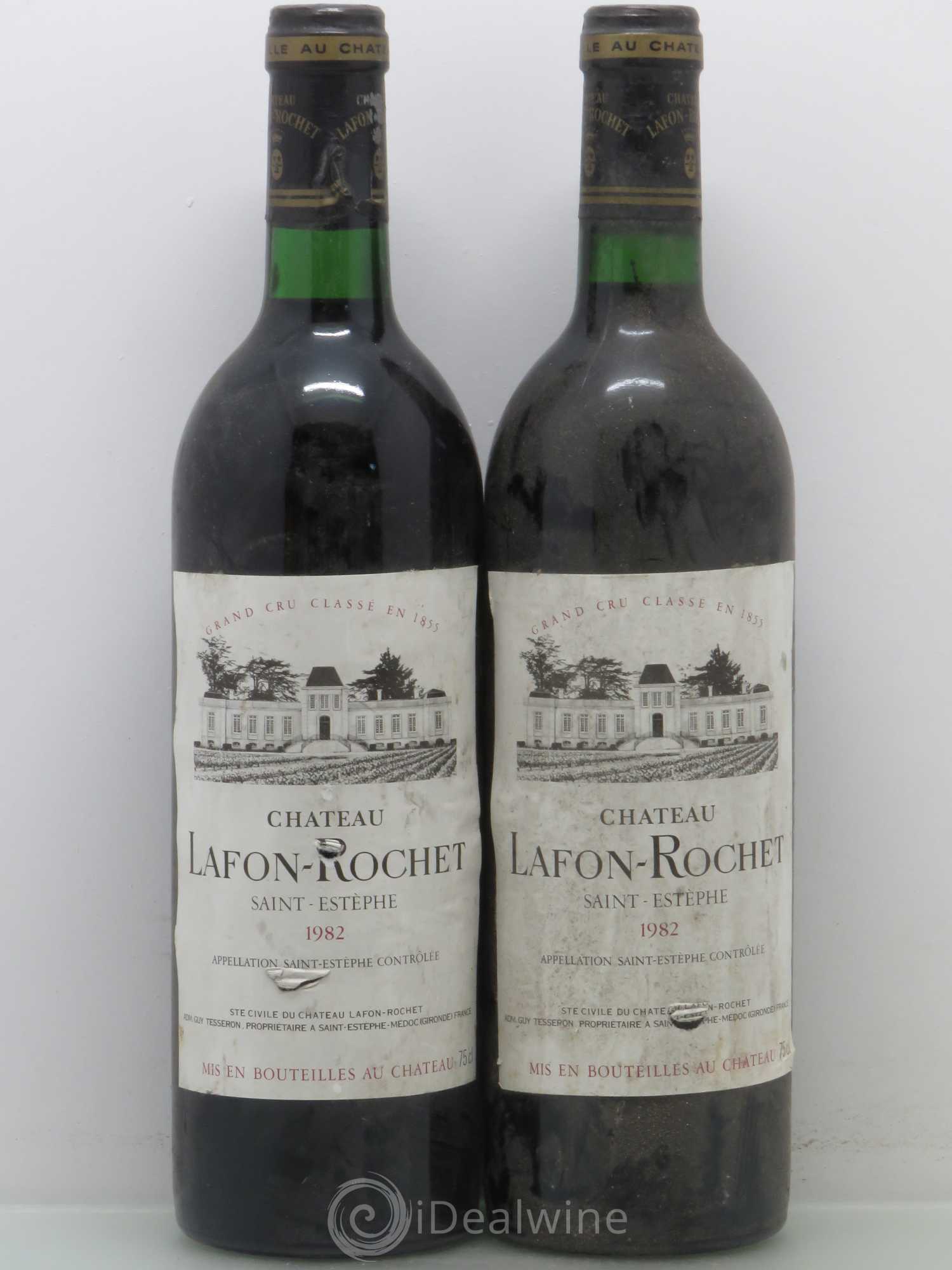 Château Lafon Rochet 4ème Grand Cru Classé 1982 - Lot de 2 bouteilles - 0