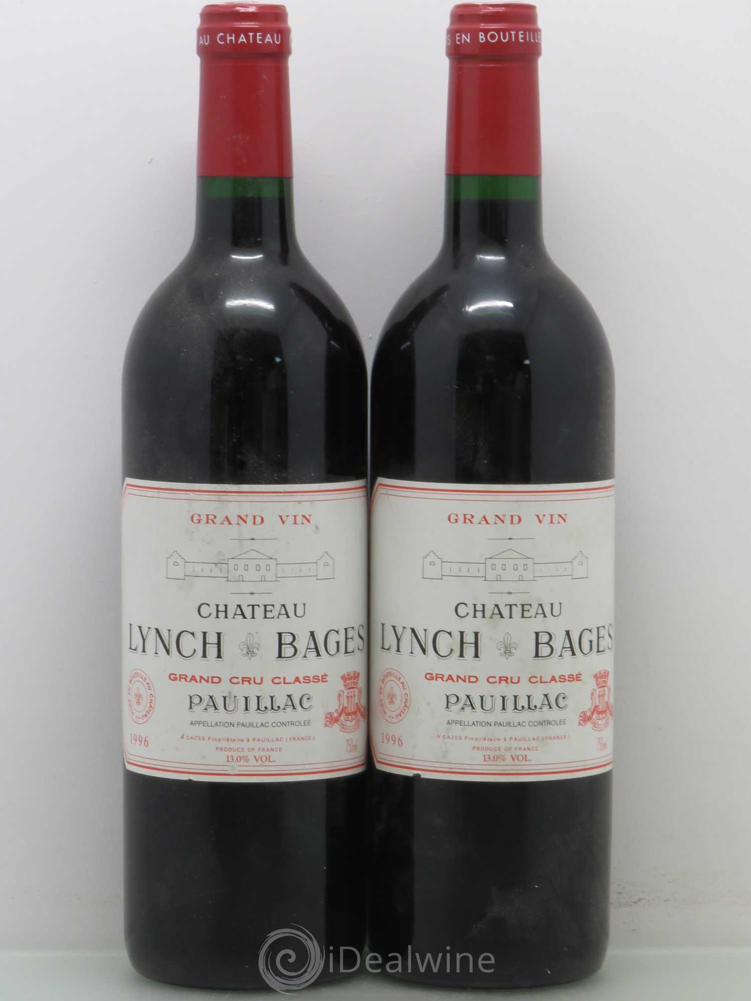 Château Lynch Bages 5ème Grand Cru Classé 1996 - Lot de 2 bouteilles - 0