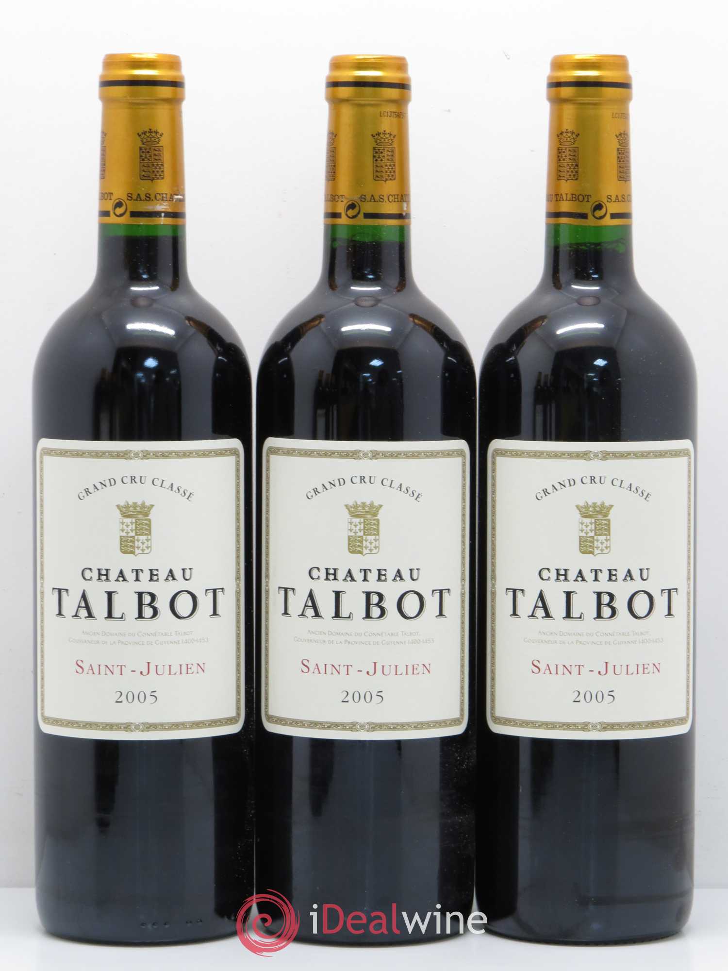 Château Talbot 4ème Grand Cru Classé 2005 - Lot de 12 bouteilles - 1