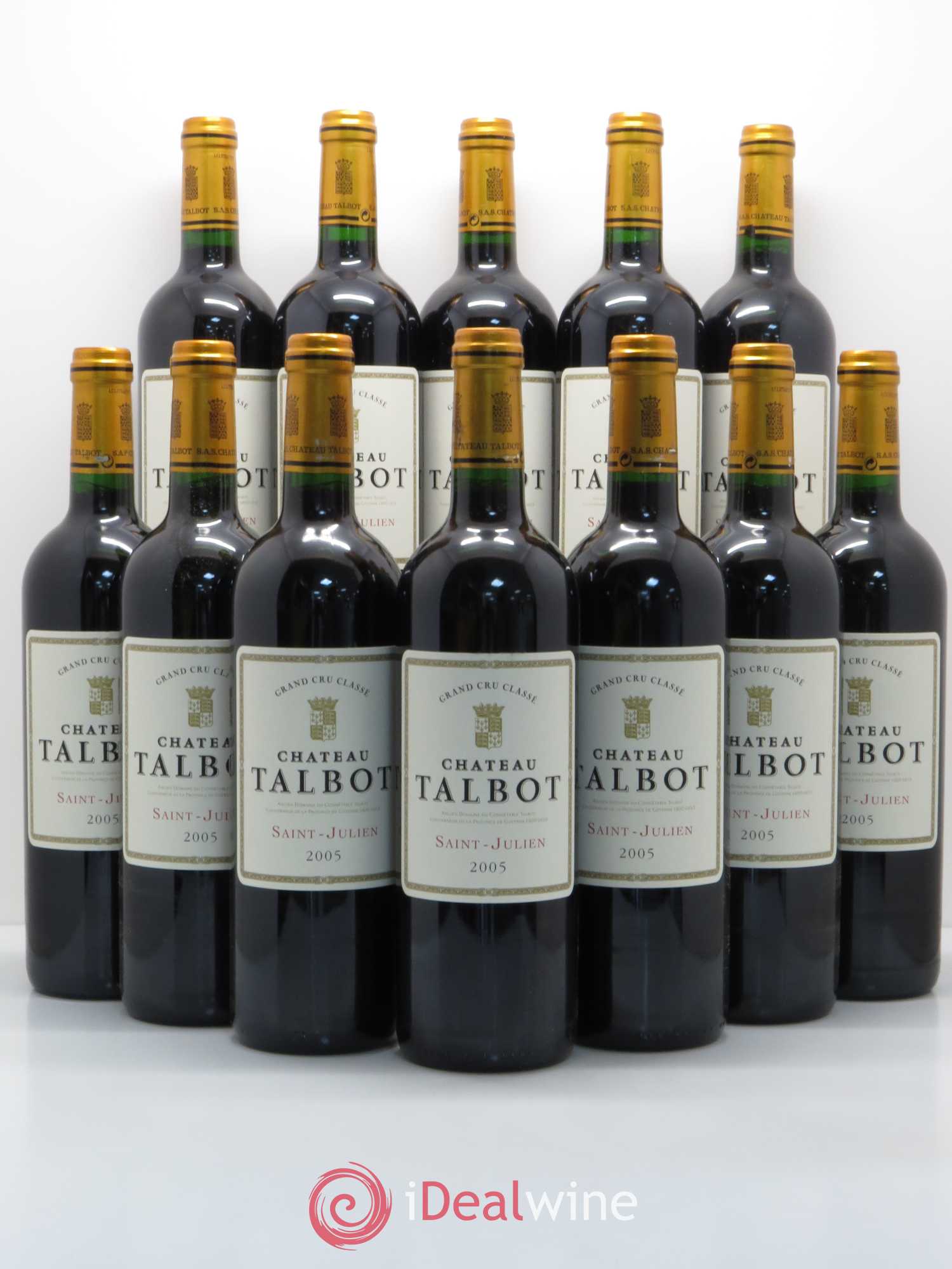 Château Talbot 4ème Grand Cru Classé 2005 - Lot de 12 bouteilles - 0