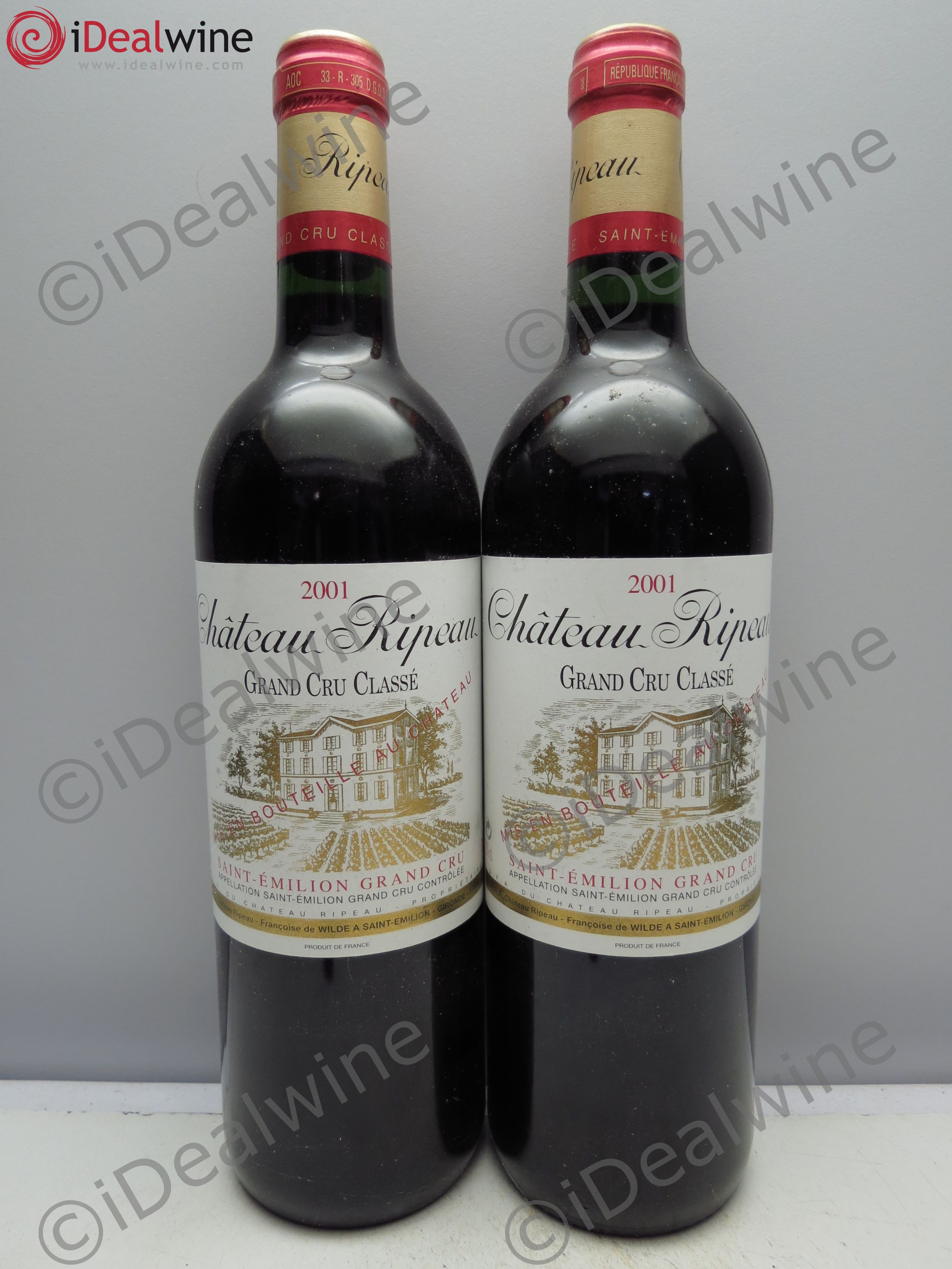 Château Ripeau Grand Cru Classé 2001 - Lot de 2 bouteilles - 0