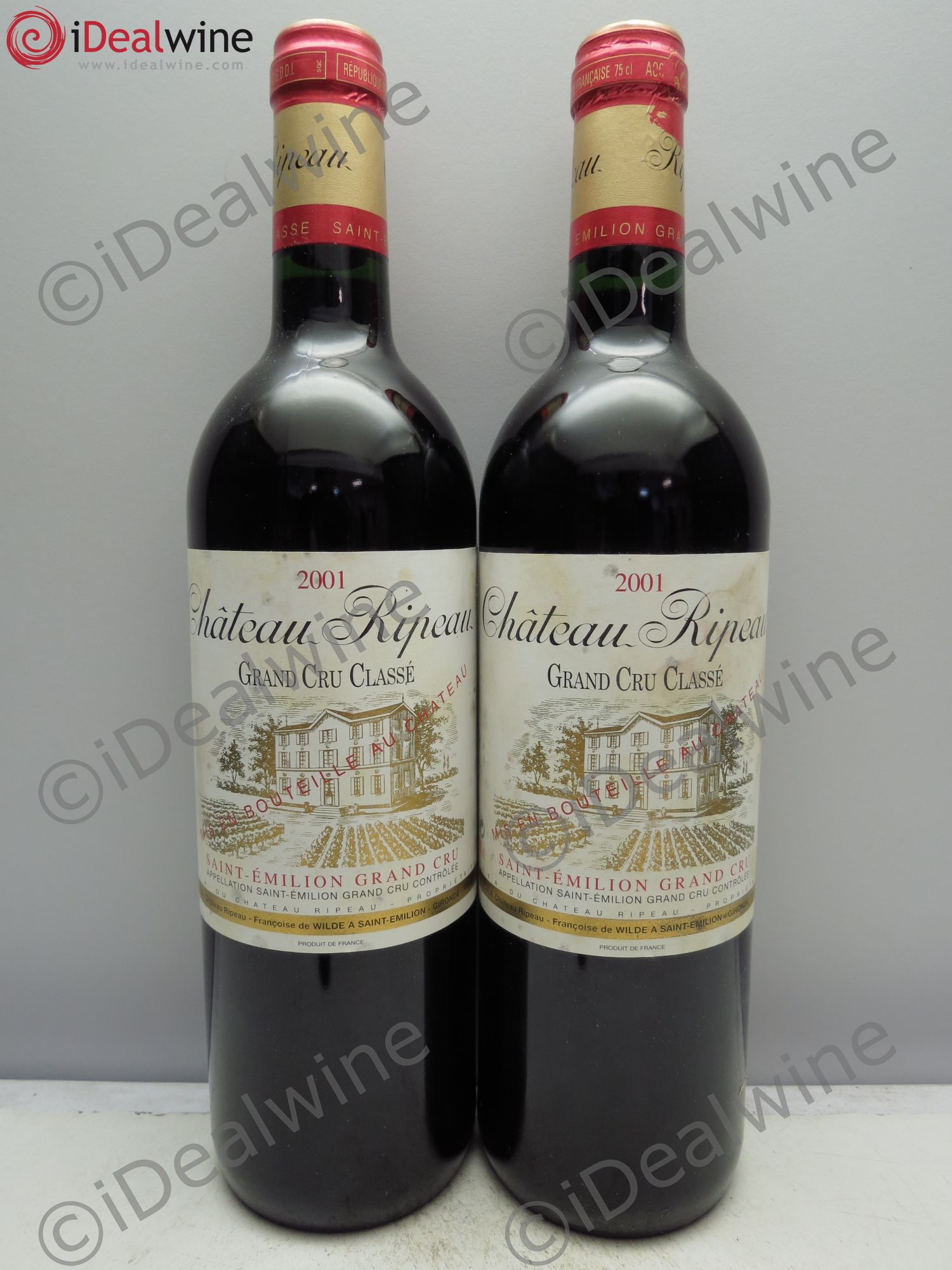 Château Ripeau Grand Cru Classé 2001 - Lot de 2 bouteilles - 0