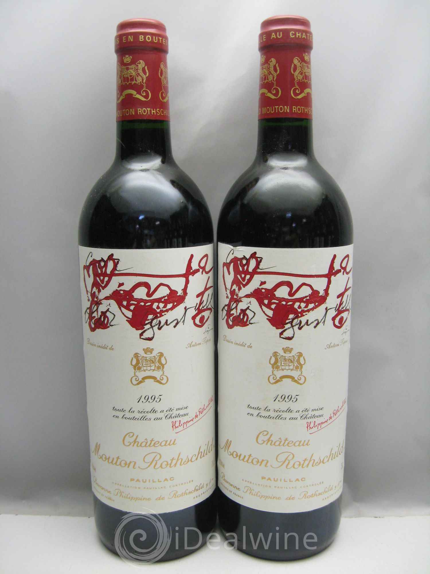 Château Mouton Rothschild 1er Grand Cru Classé 1995 - Lot de 12 bouteilles - 0