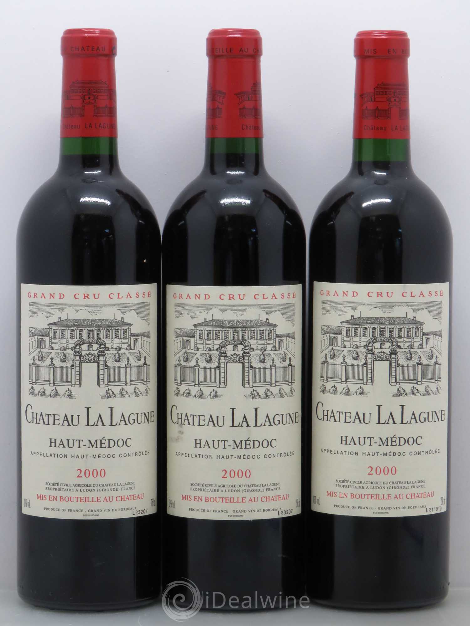 Château la Lagune 3ème Grand Cru Classé 2000 - Lot de 3 bouteilles - 0