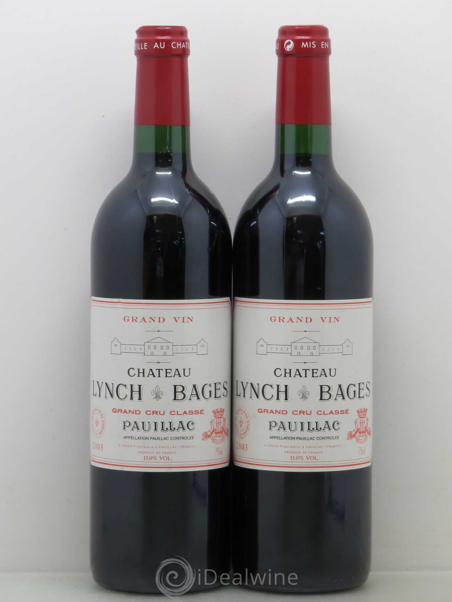 Château Lynch Bages 5ème Grand Cru Classé 2003 - Lot de 2 bouteilles - 0