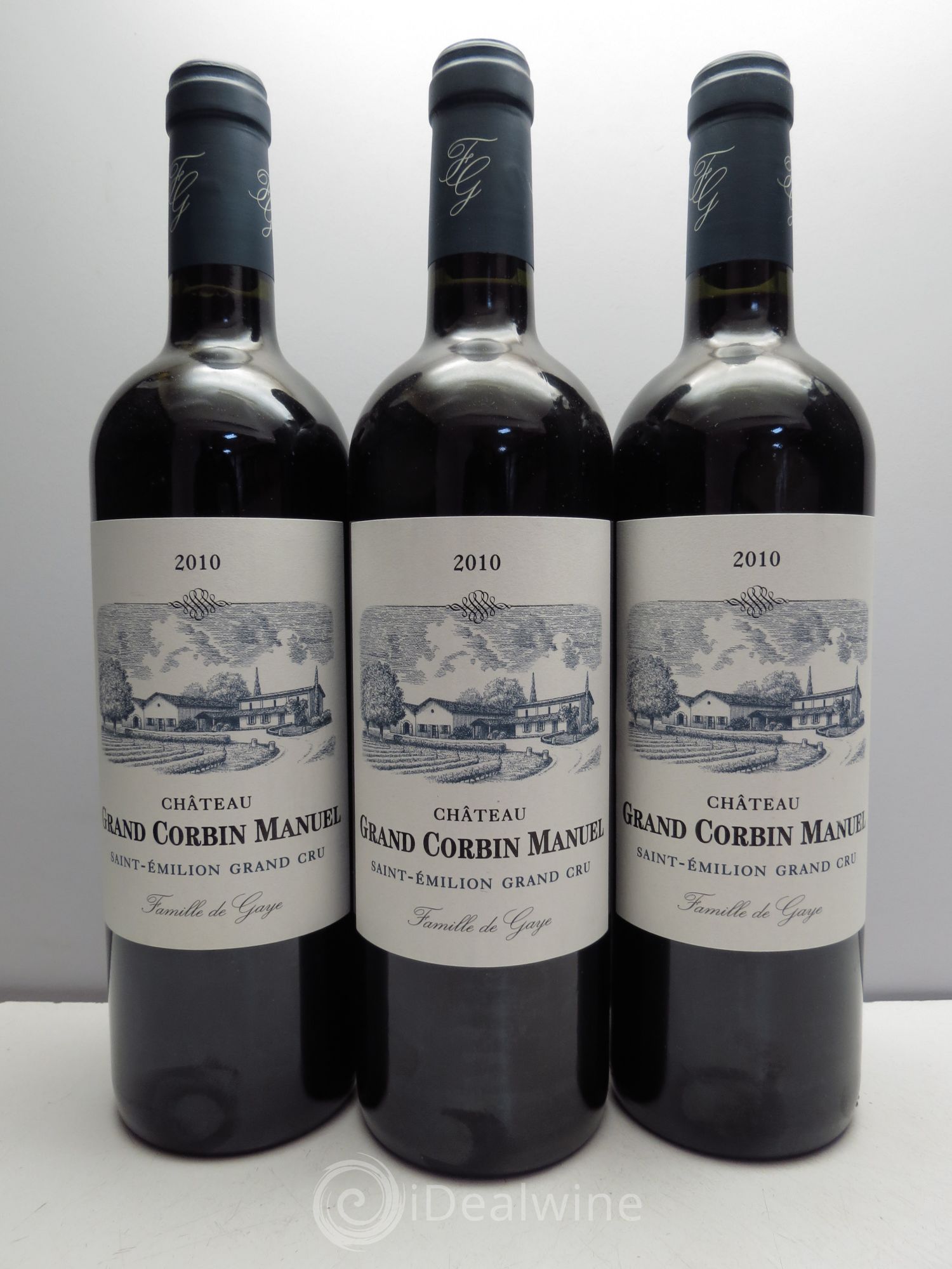 Château Grand Corbin Manuel 2010 - Lot de 3 bouteilles - 0