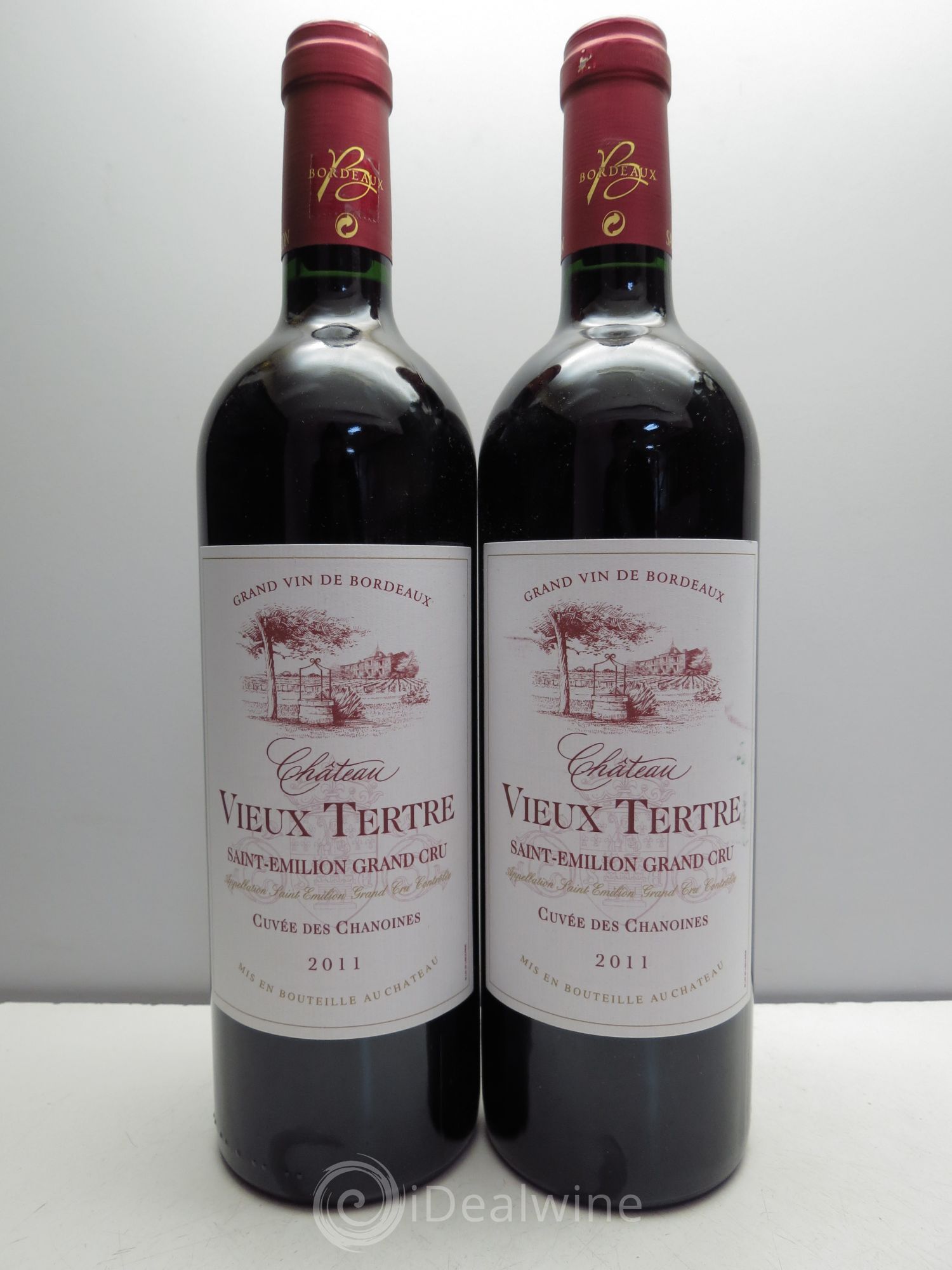 Saint-Émilion Château du Vieux Tertre Cuvée des Chanoines 2011 - Posten von 2 Flaschen - 0