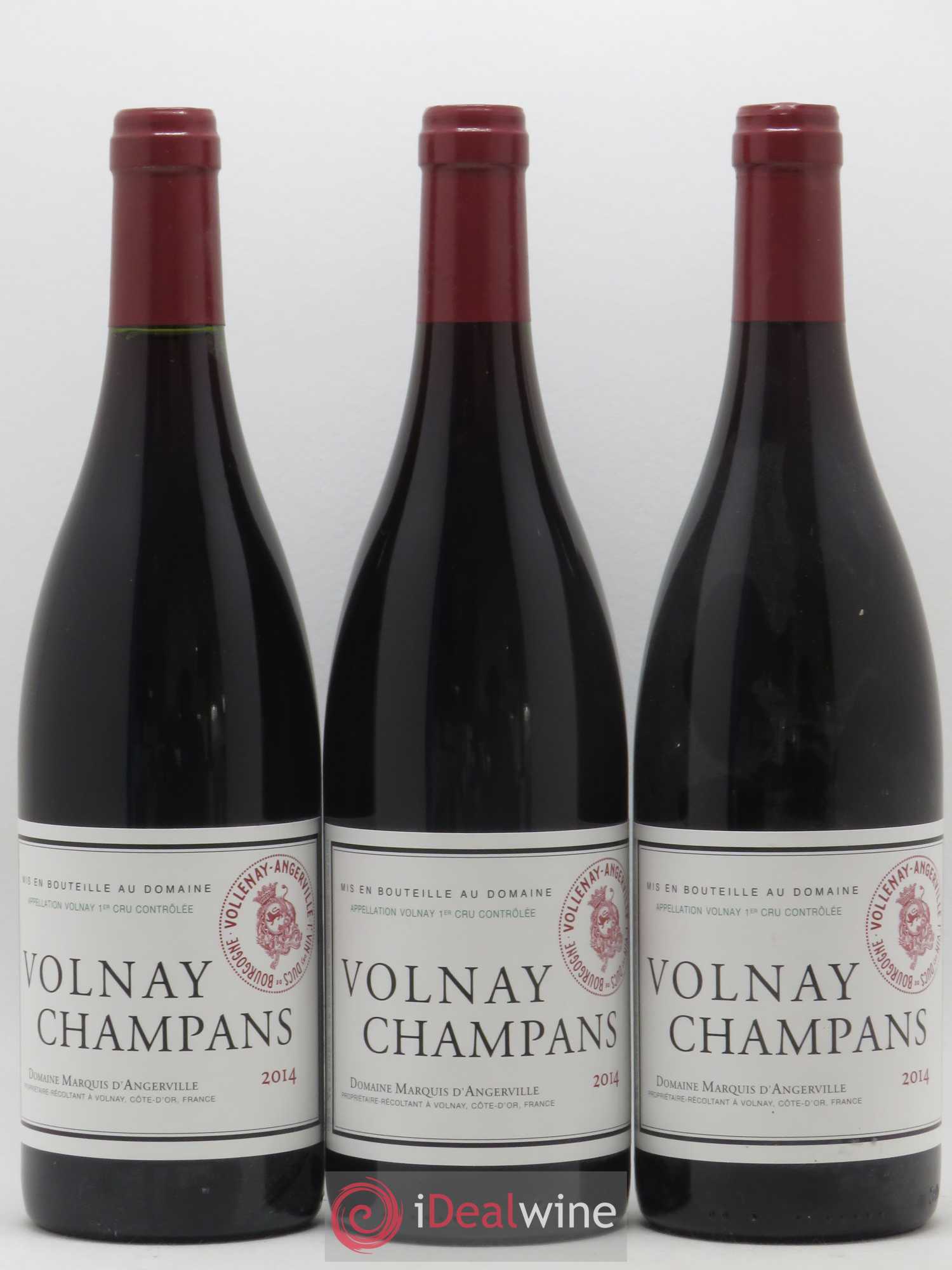 Volnay 1er Cru Champans Marquis d'Angerville (Domaine) 2014 - Lot de 3 bouteilles - 0