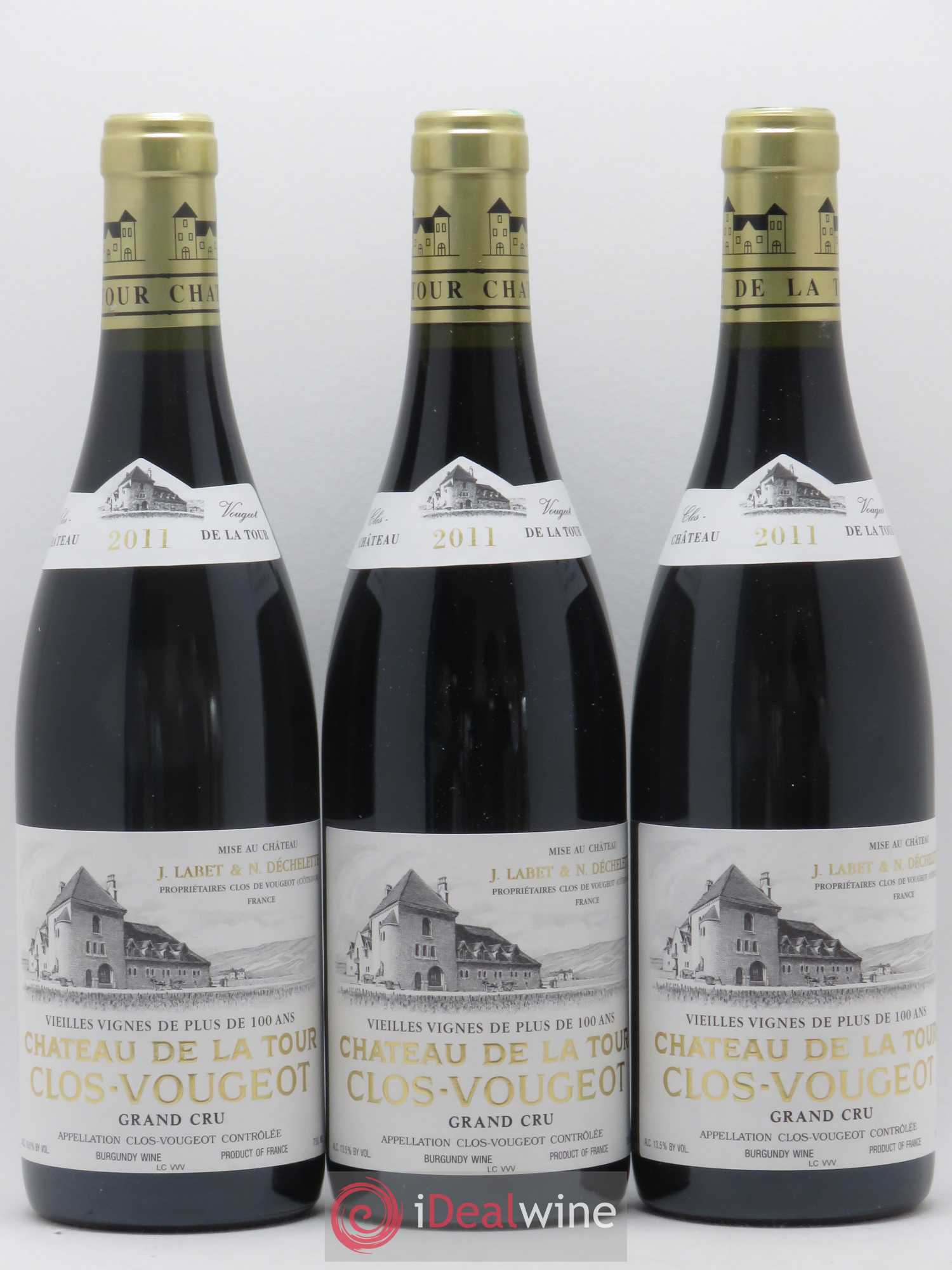 Clos de Vougeot Grand Cru Vieilles Vignes Château de La Tour 2011 - Lot de 12 bouteilles - 1