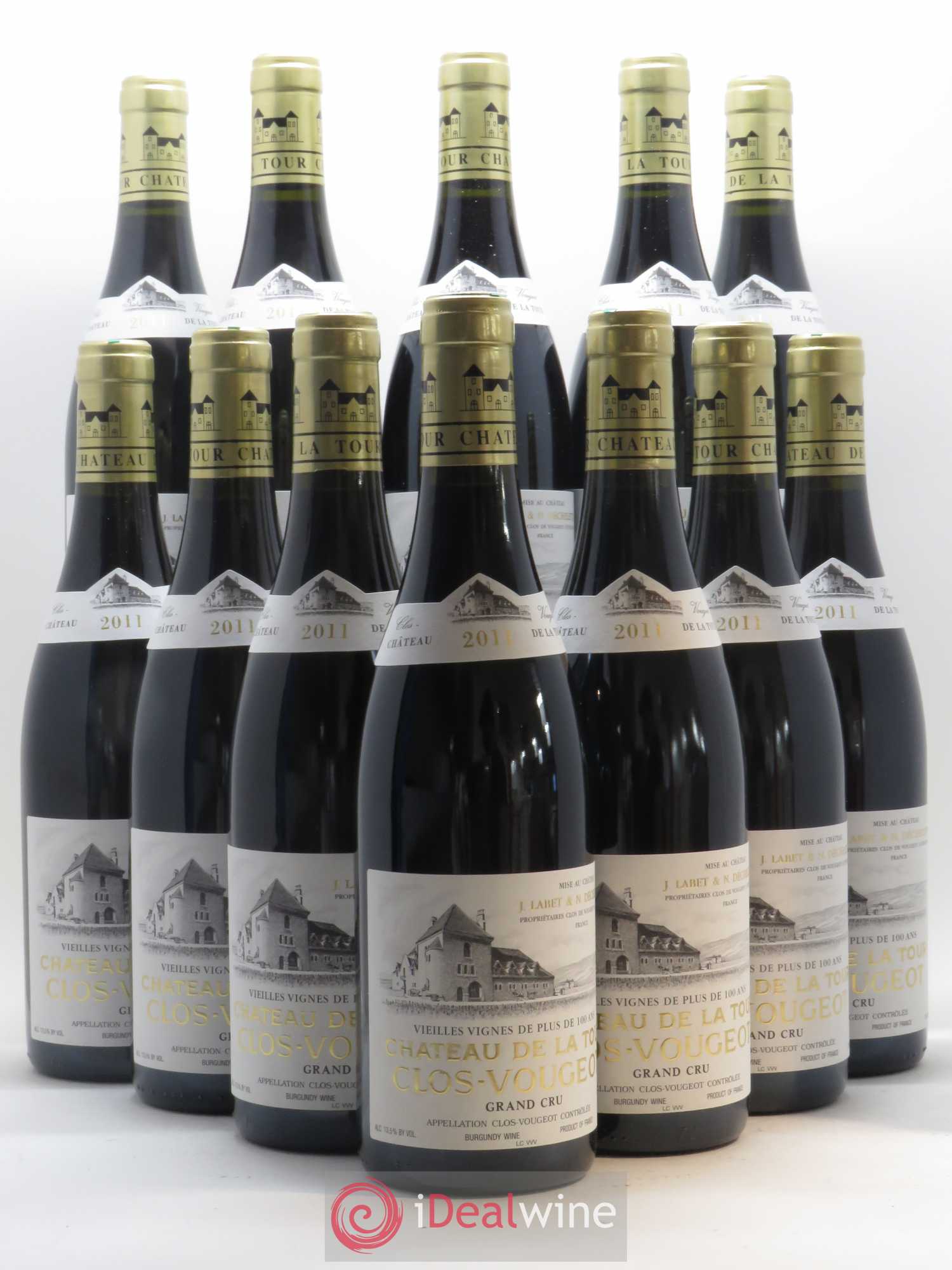 Clos de Vougeot Grand Cru Vieilles Vignes Château de La Tour 2011 - Lot de 12 bouteilles - 0