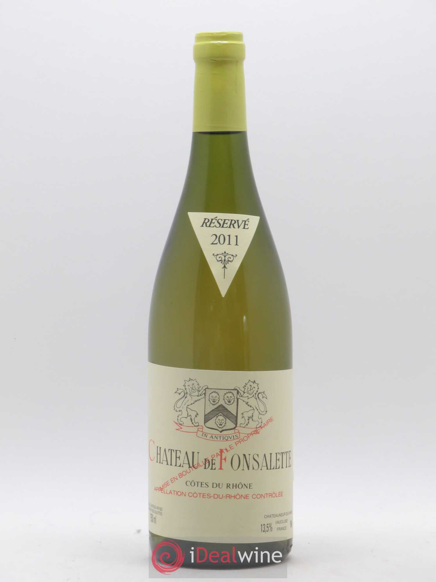 Côtes-du-Rhône Château de Fonsalette Emmanuel Reynaud 2011 - Lot de 1 bouteille - 0