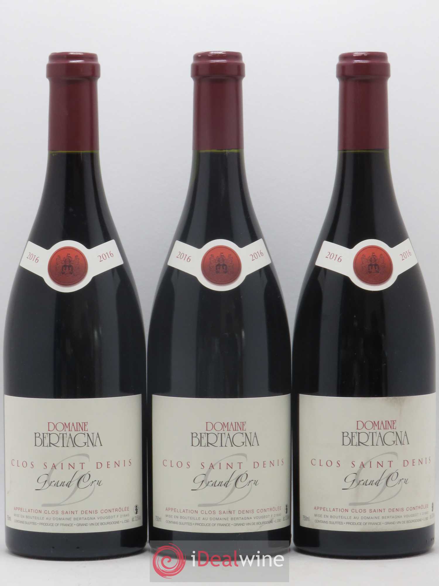 Clos Saint-Denis Grand Cru Bertagna 2016 - Lot de 3 bouteilles - 0
